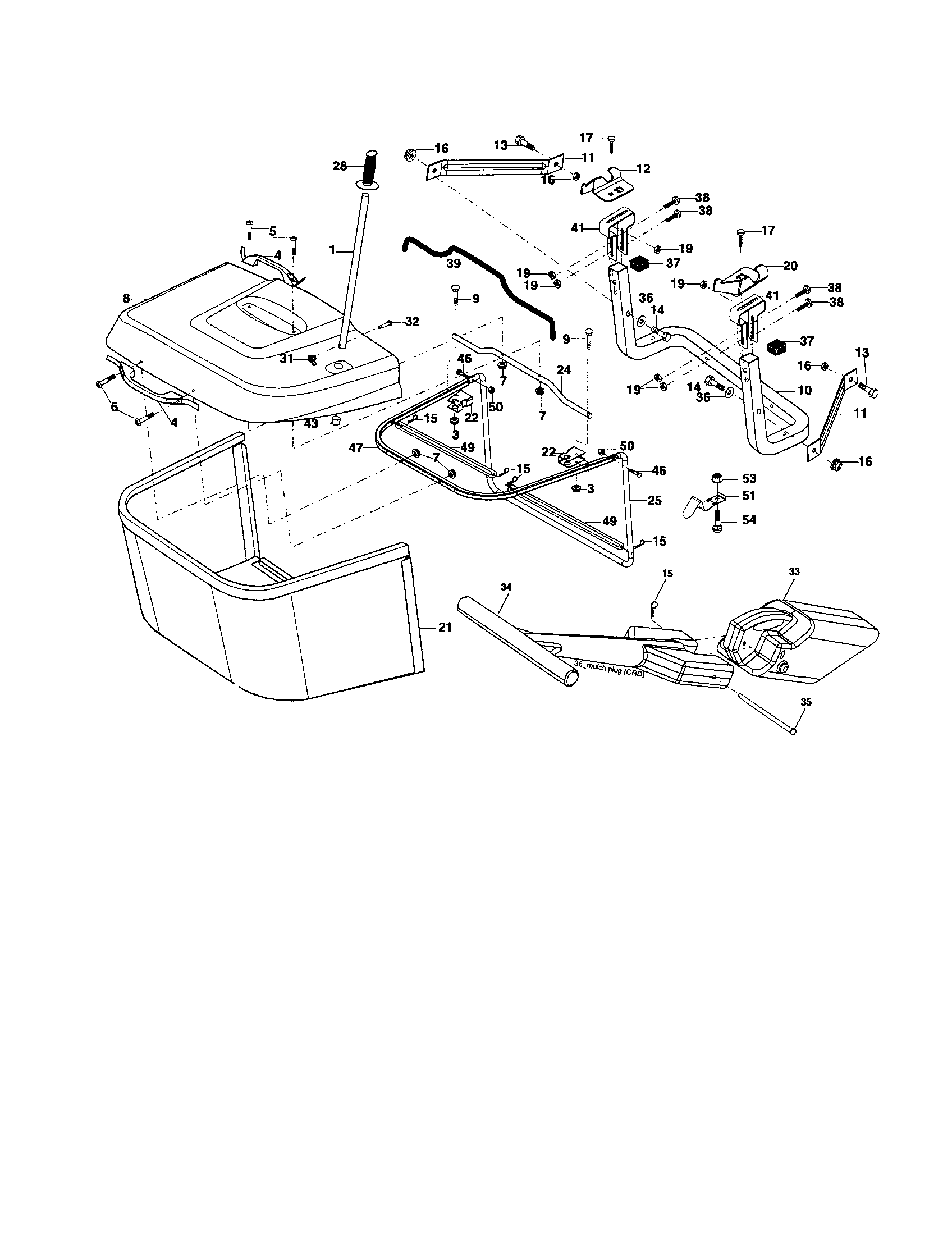 Craftsman 917254090 bagger diagram