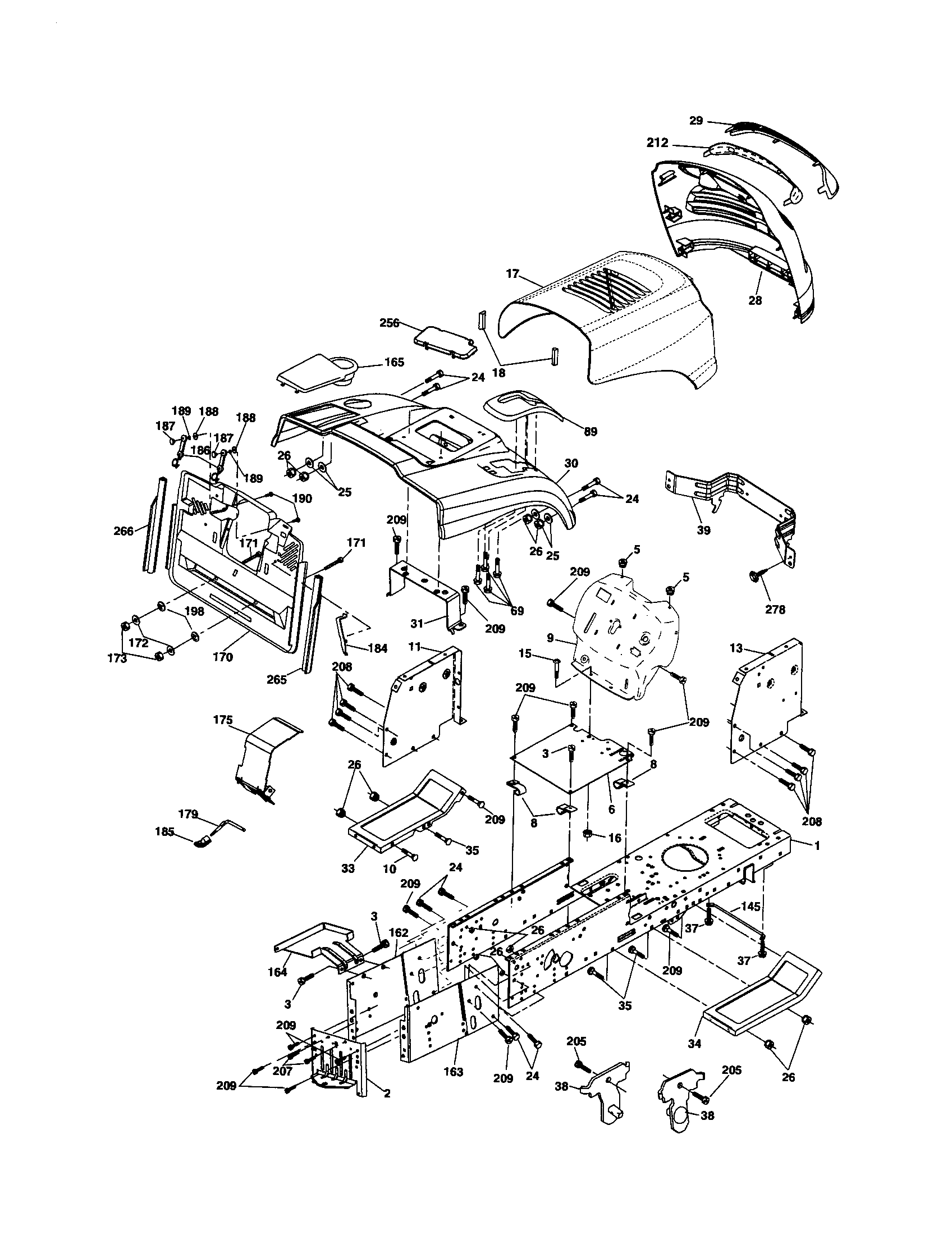 Craftsman 917254121 chassis and enclosures diagram