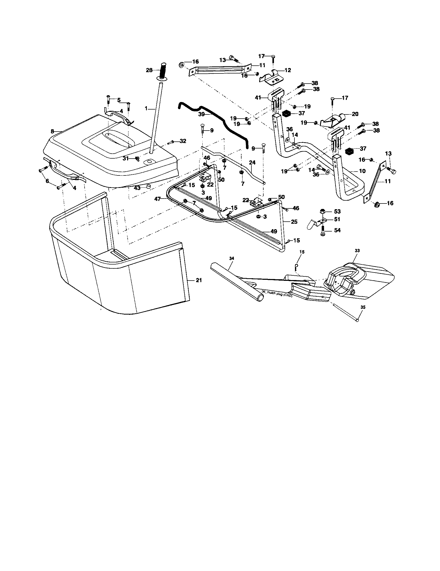 Craftsman 917254160 bagger diagram