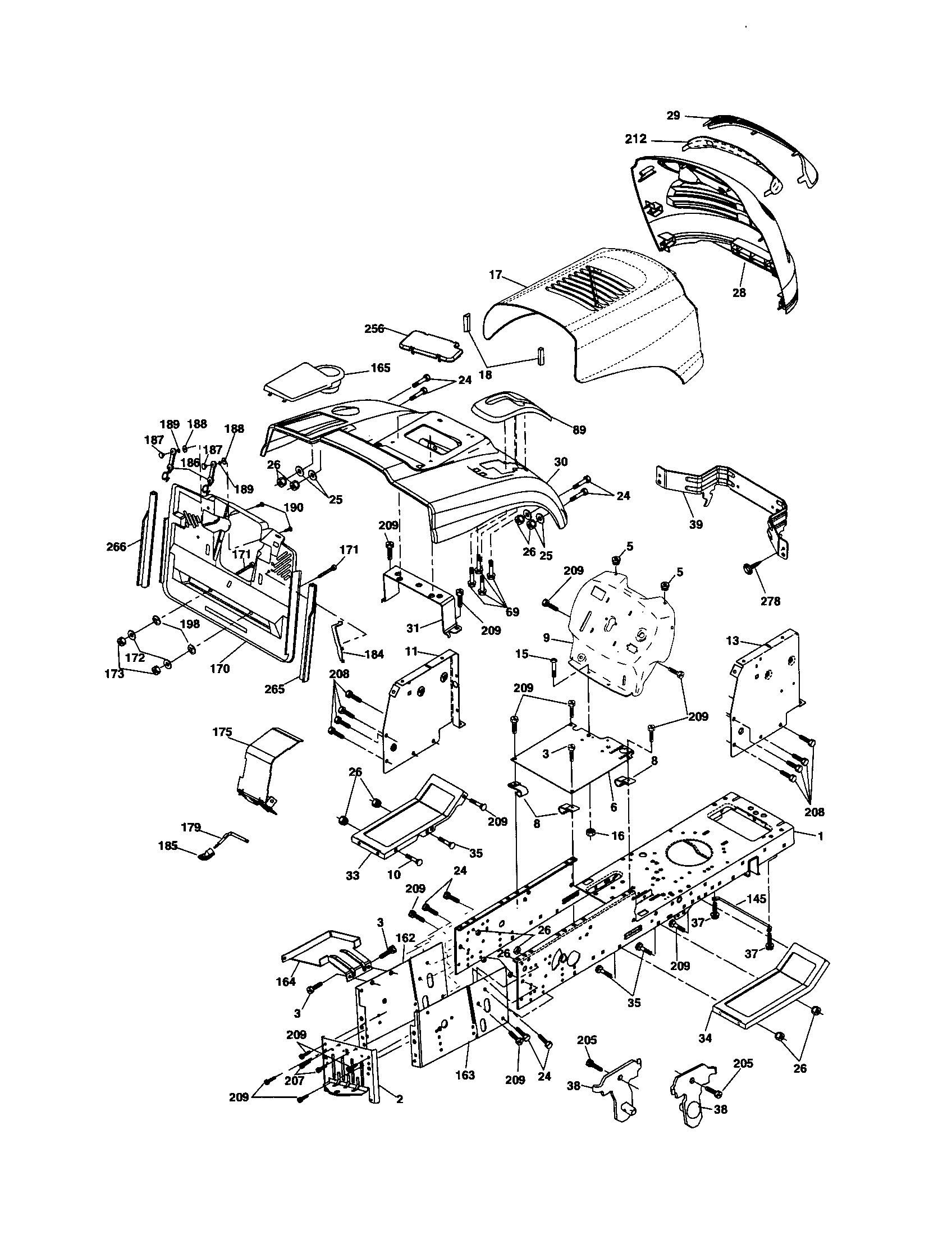 Craftsman 917254170 chassis and enclosures diagram