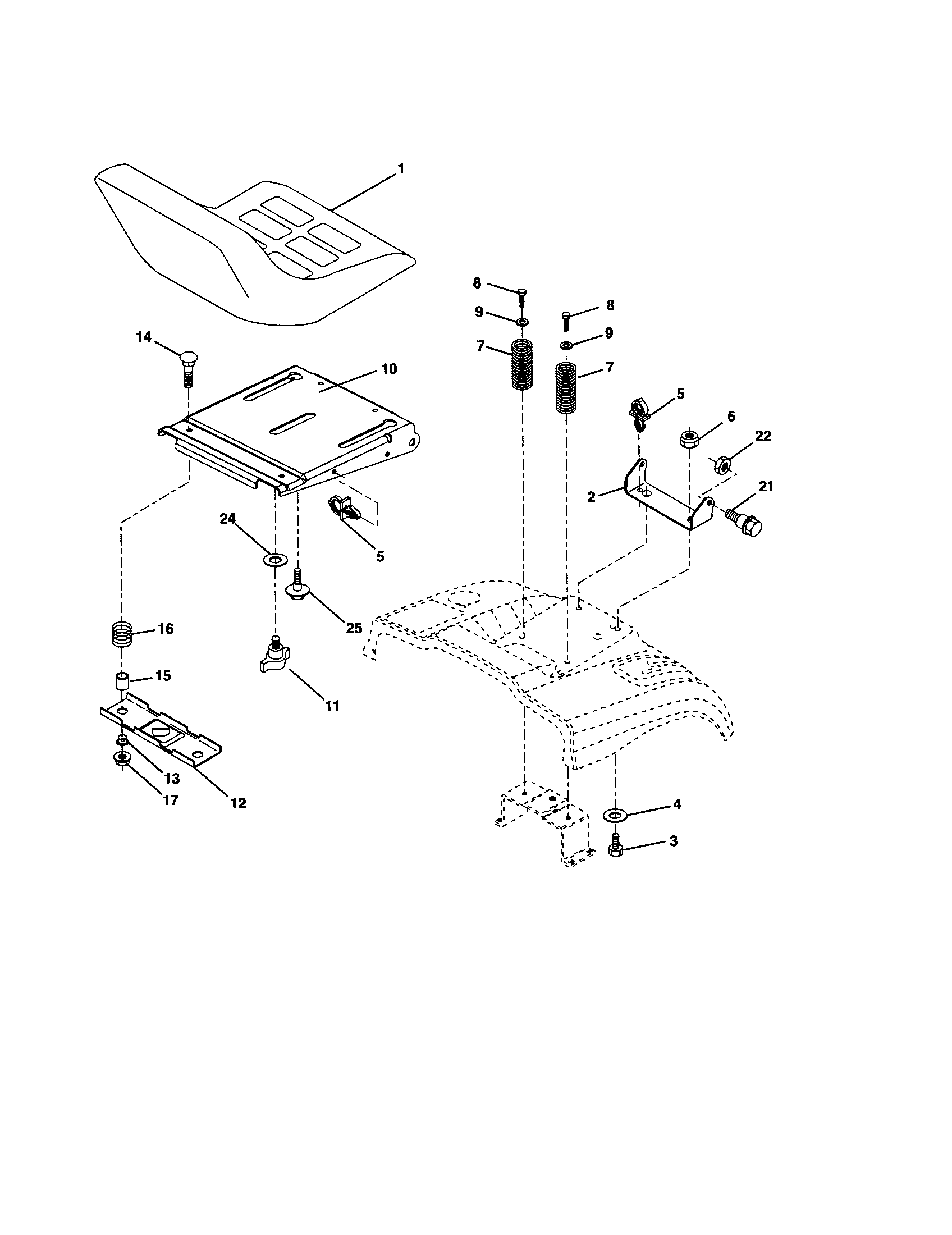 Craftsman 917254170 seat diagram