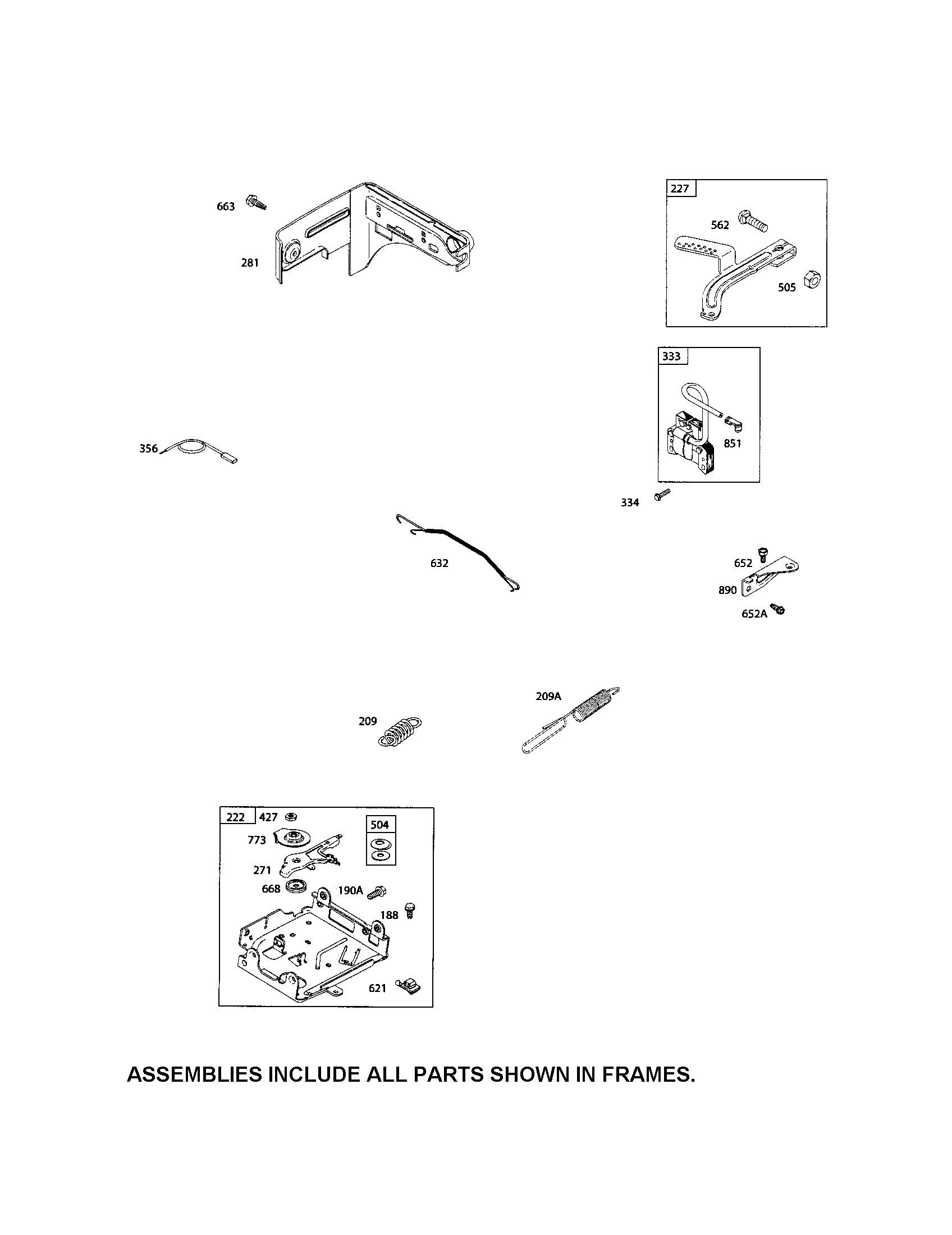 Craftsman 24729922 control bracket/magneto armature diagram
