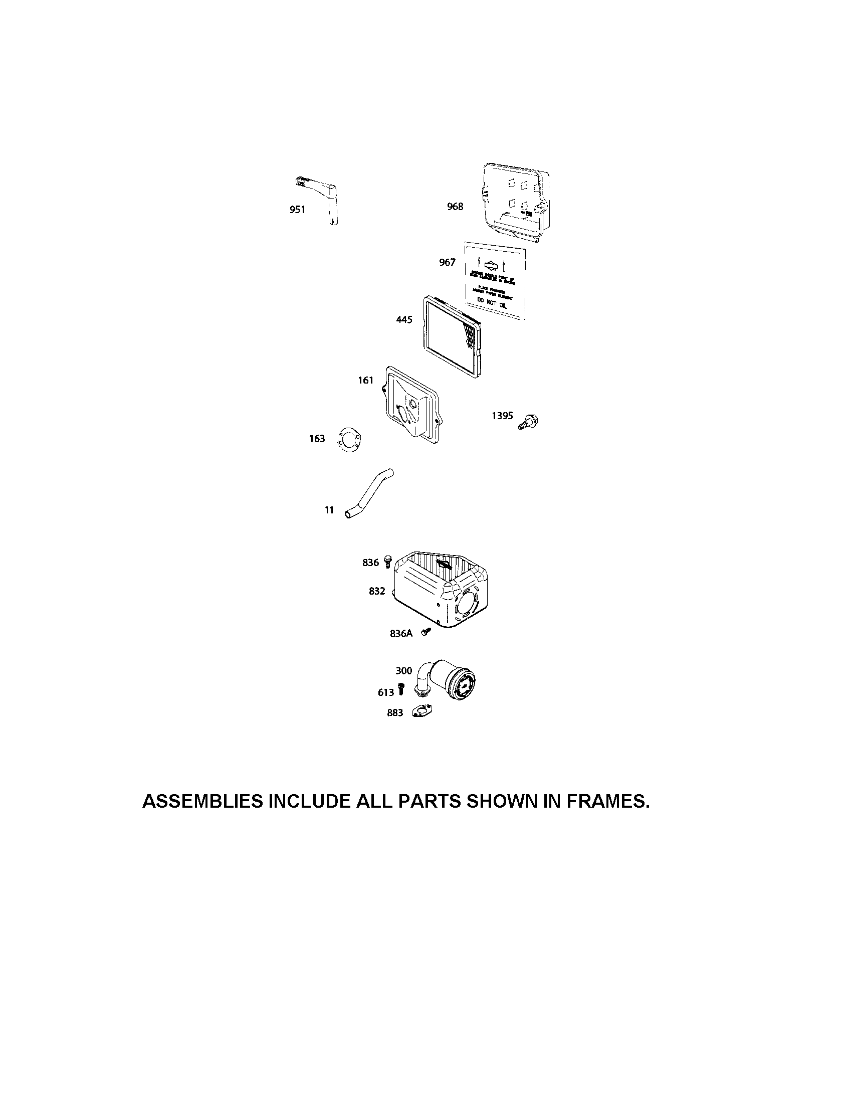 Craftsman 24729922 muffler guard/air cleaner diagram