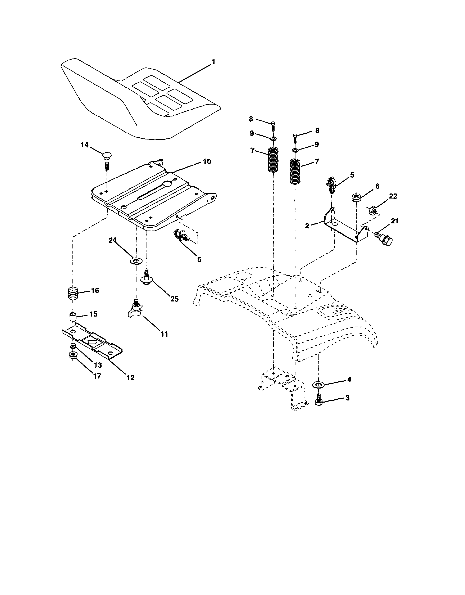 Craftsman 917254210 seat diagram