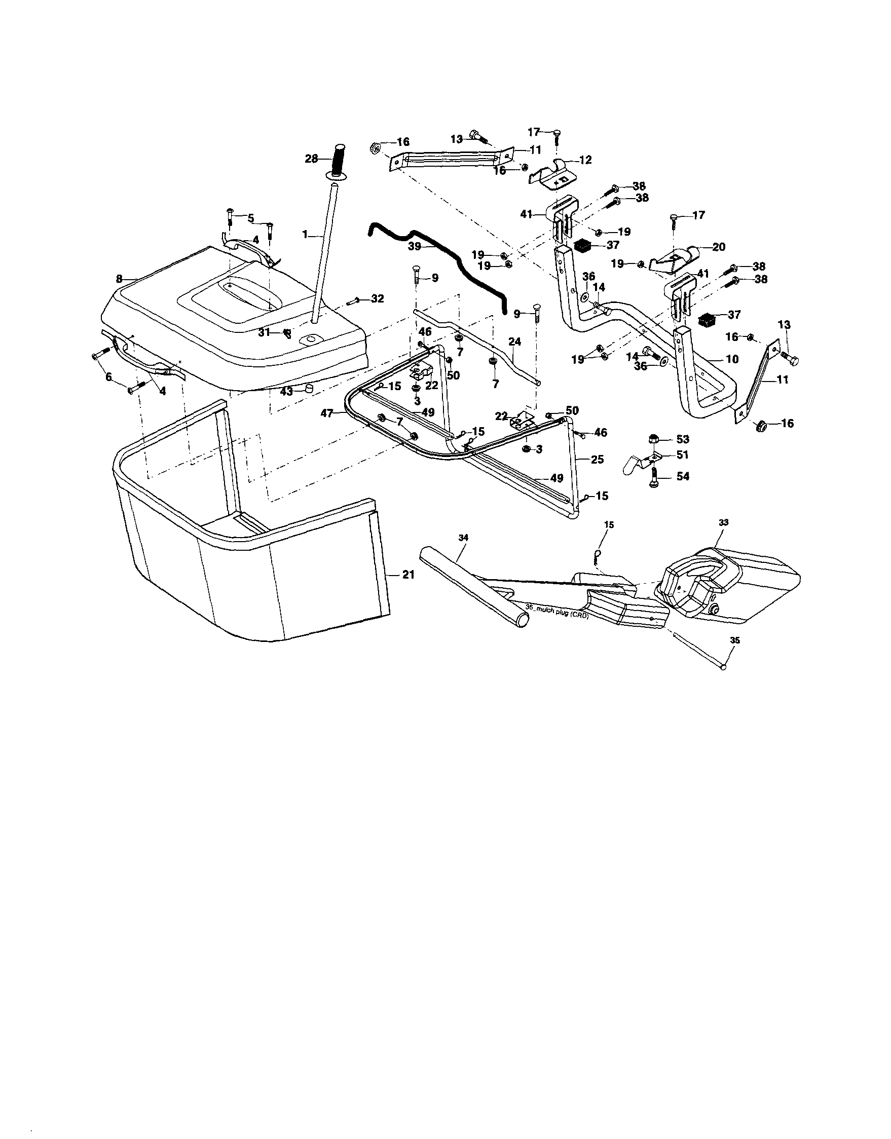 Craftsman 917254210 bagger diagram