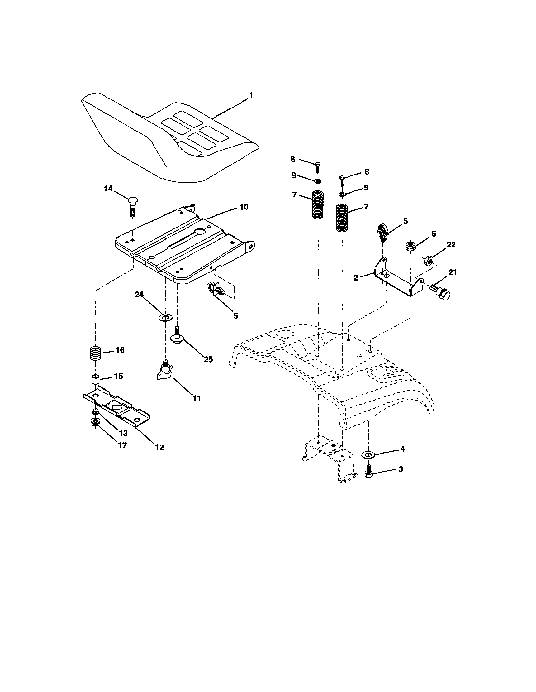 Craftsman 917254290 seat diagram