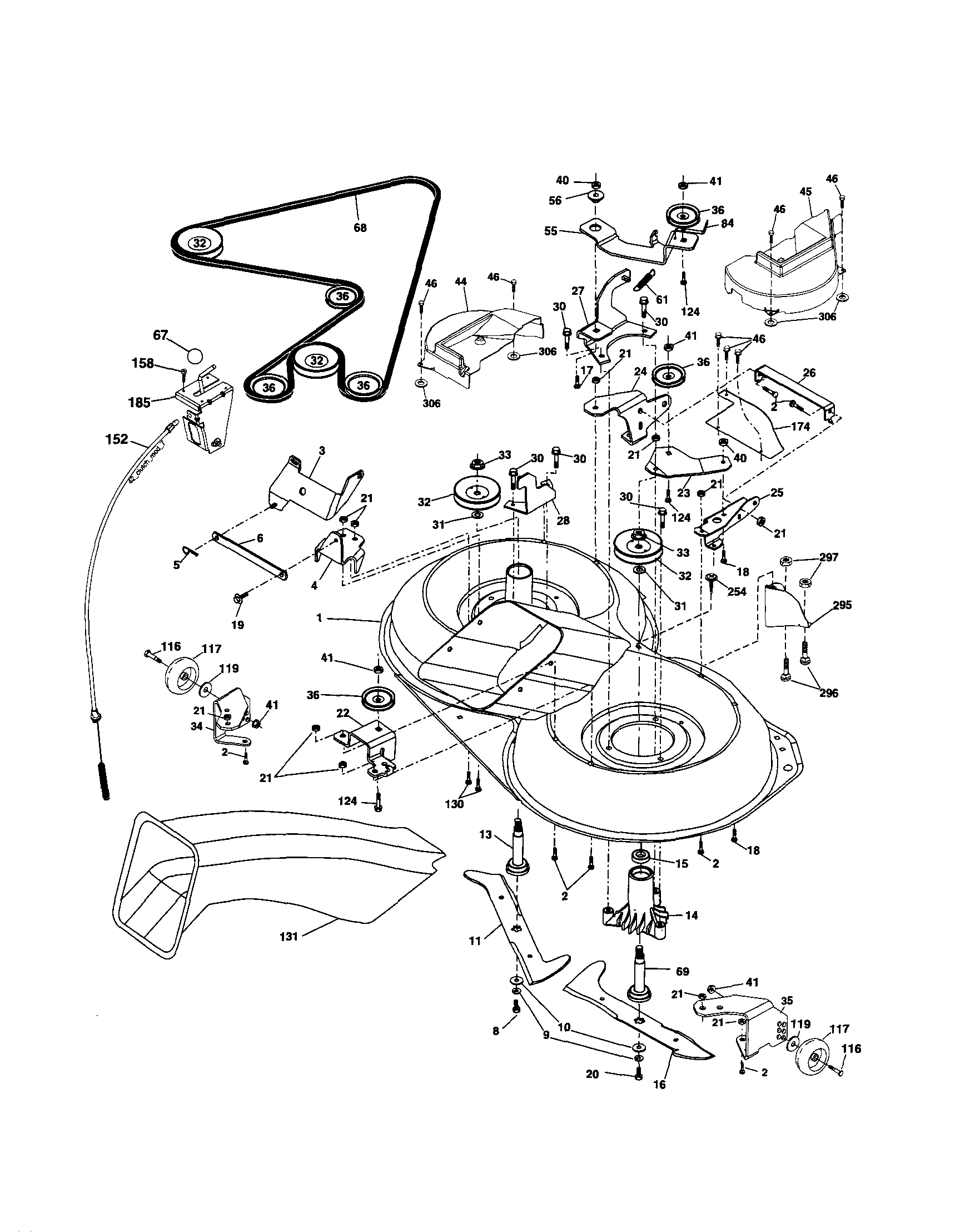 Craftsman 917254290 mower diagram