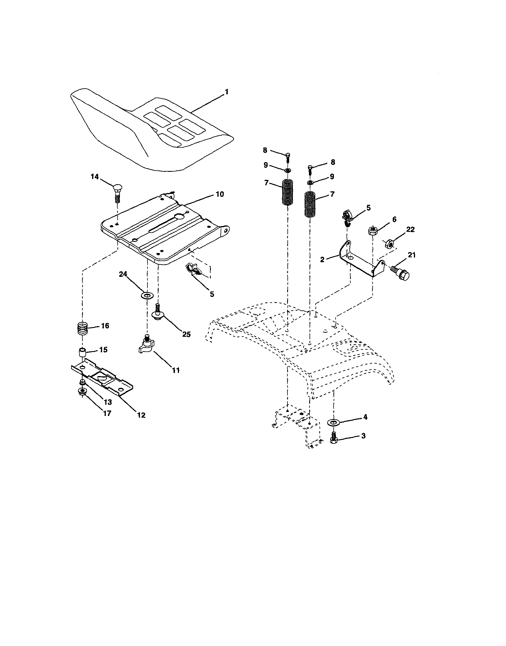 Craftsman 917254600 seat diagram
