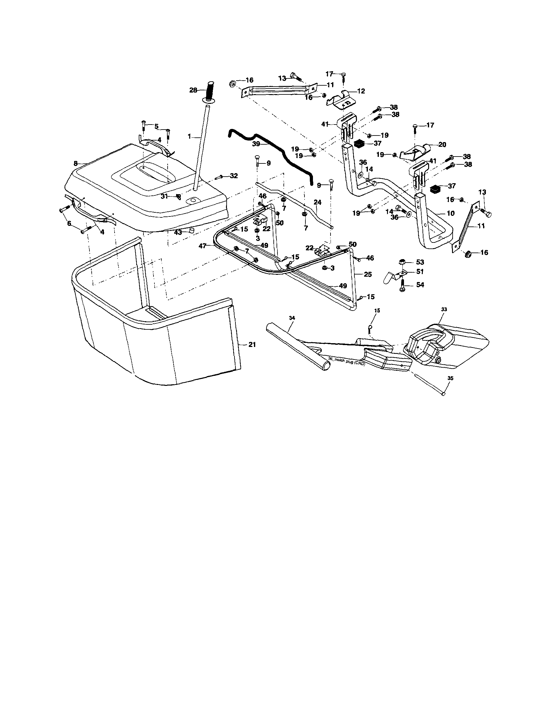 Craftsman 917254600 bagger diagram