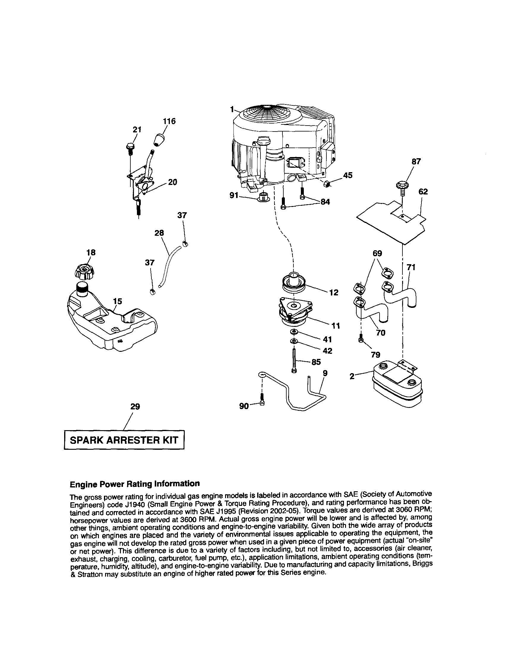Craftsman 917254870 engine diagram