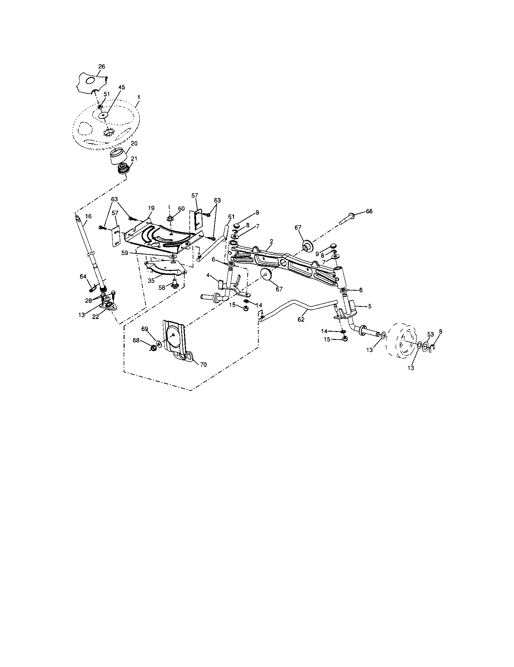 Craftsman 917254870 steering diagram