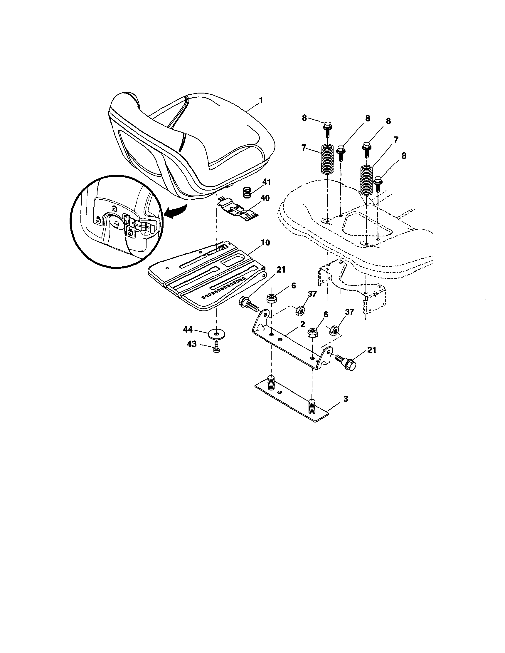 Craftsman 917254870 seat diagram