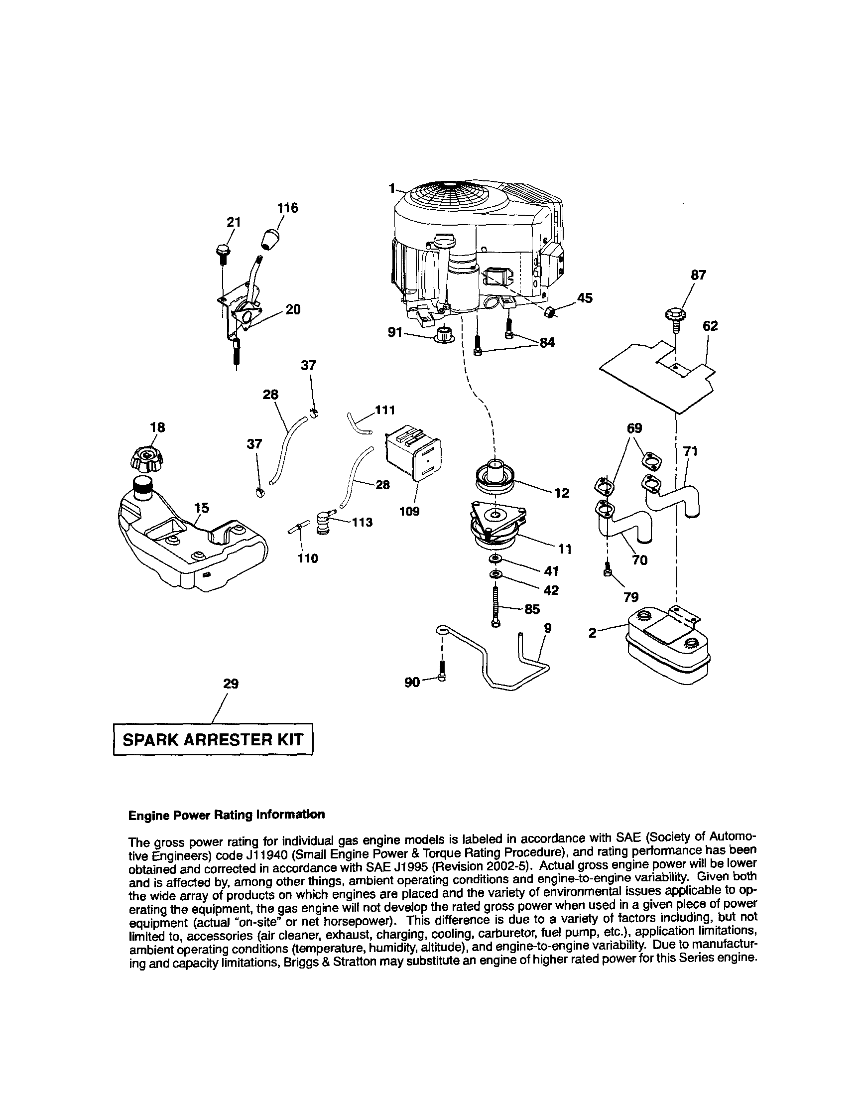 Craftsman 917286710 engine diagram