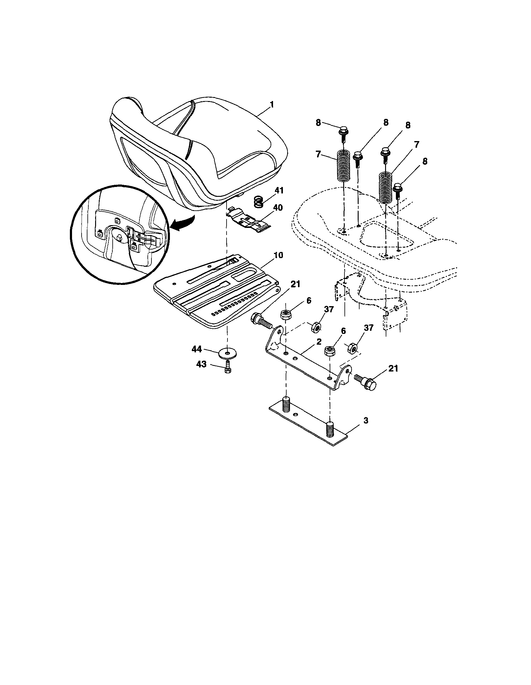 Craftsman 917286710 seat diagram