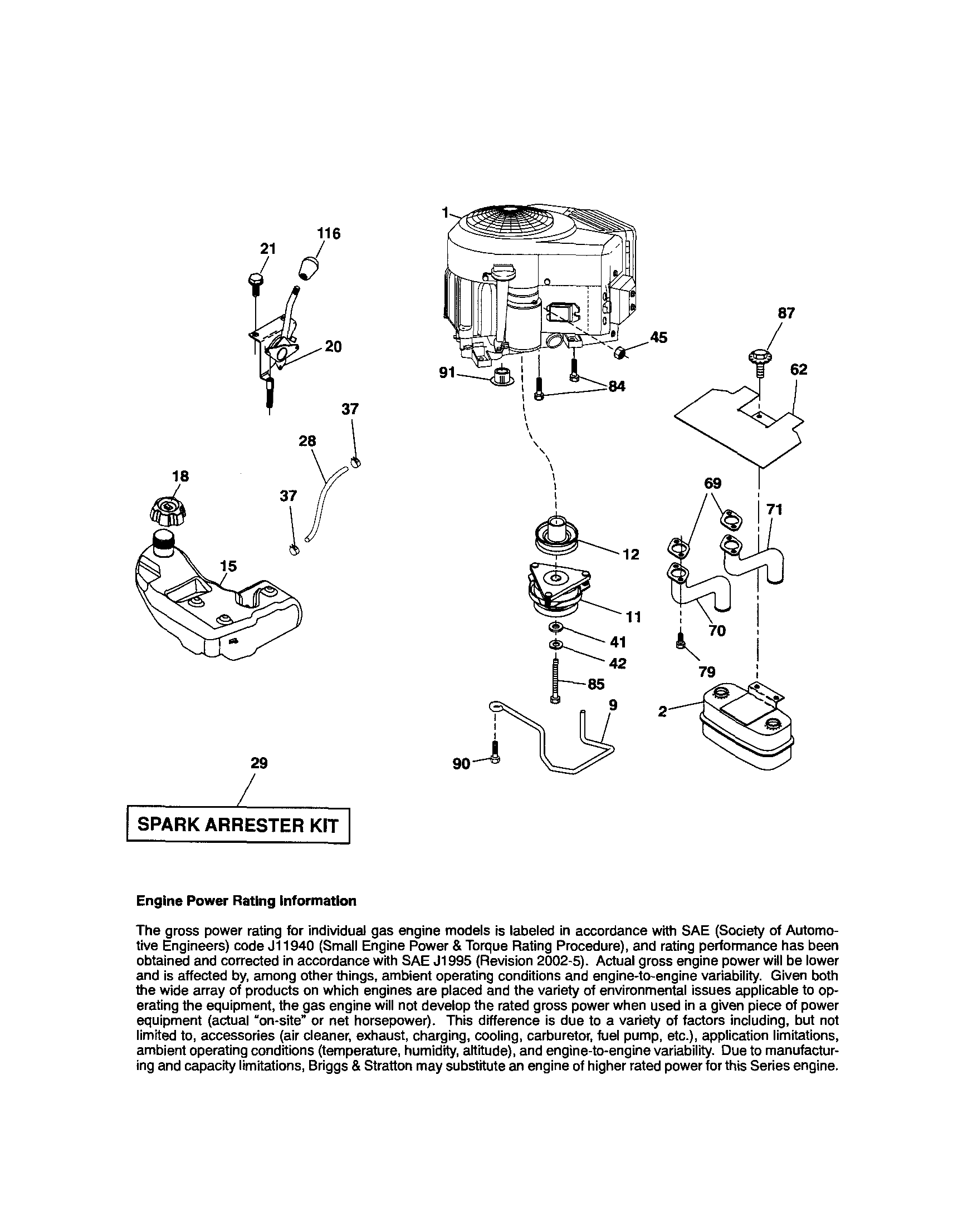 Craftsman 917289700 engine diagram