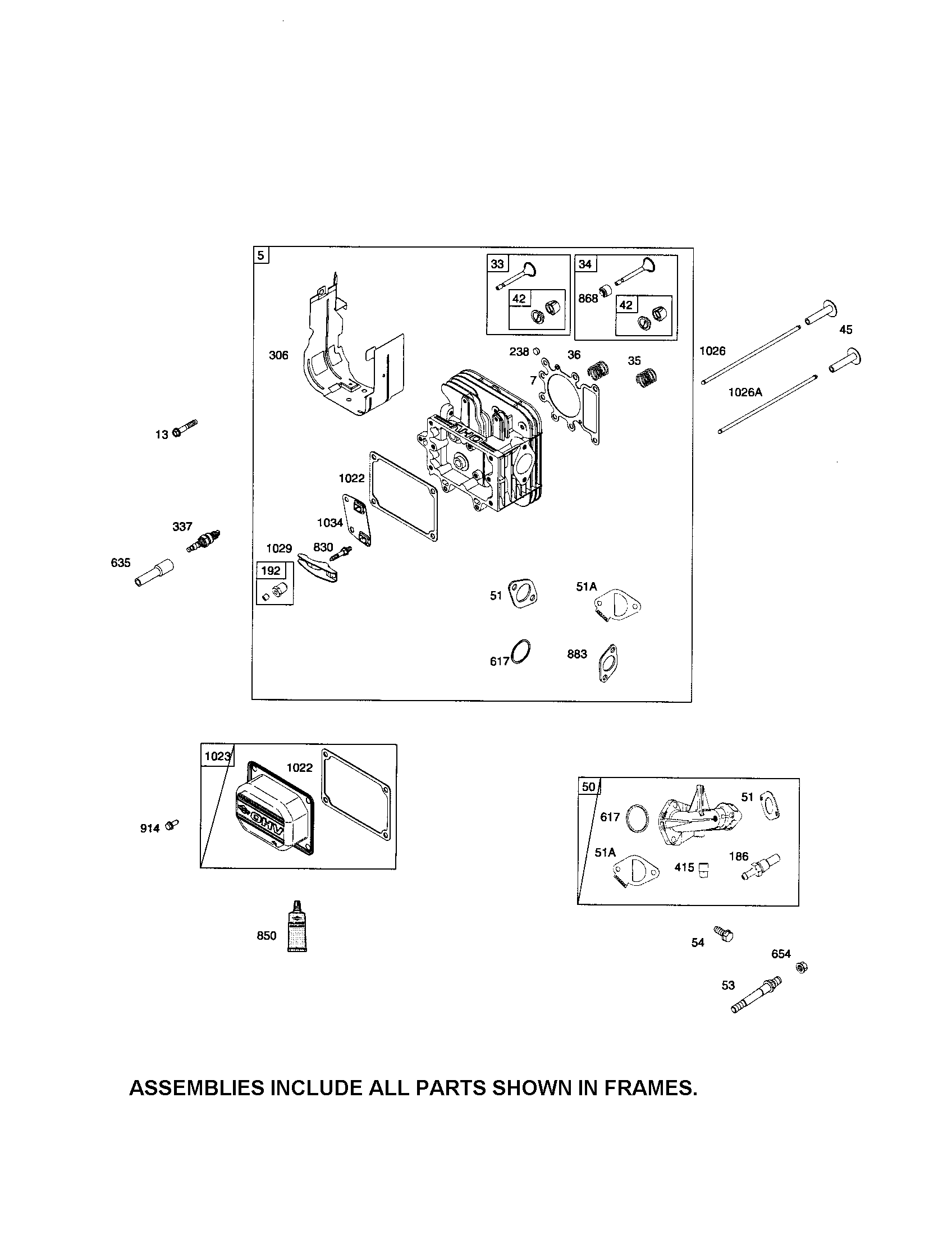 Craftsman 247289020 head-cylinder diagram