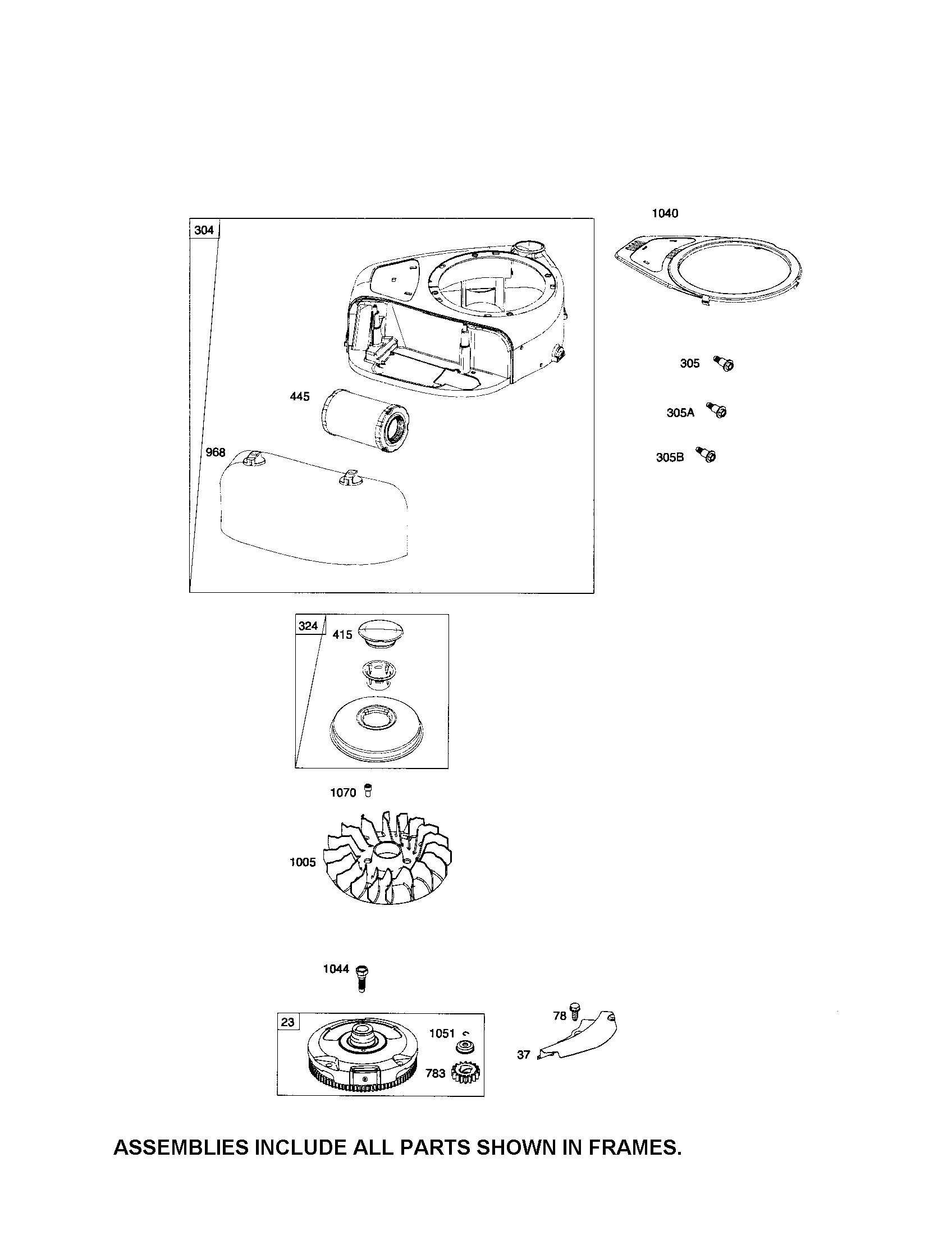 Craftsman 247289020 blower housing/flywheel diagram