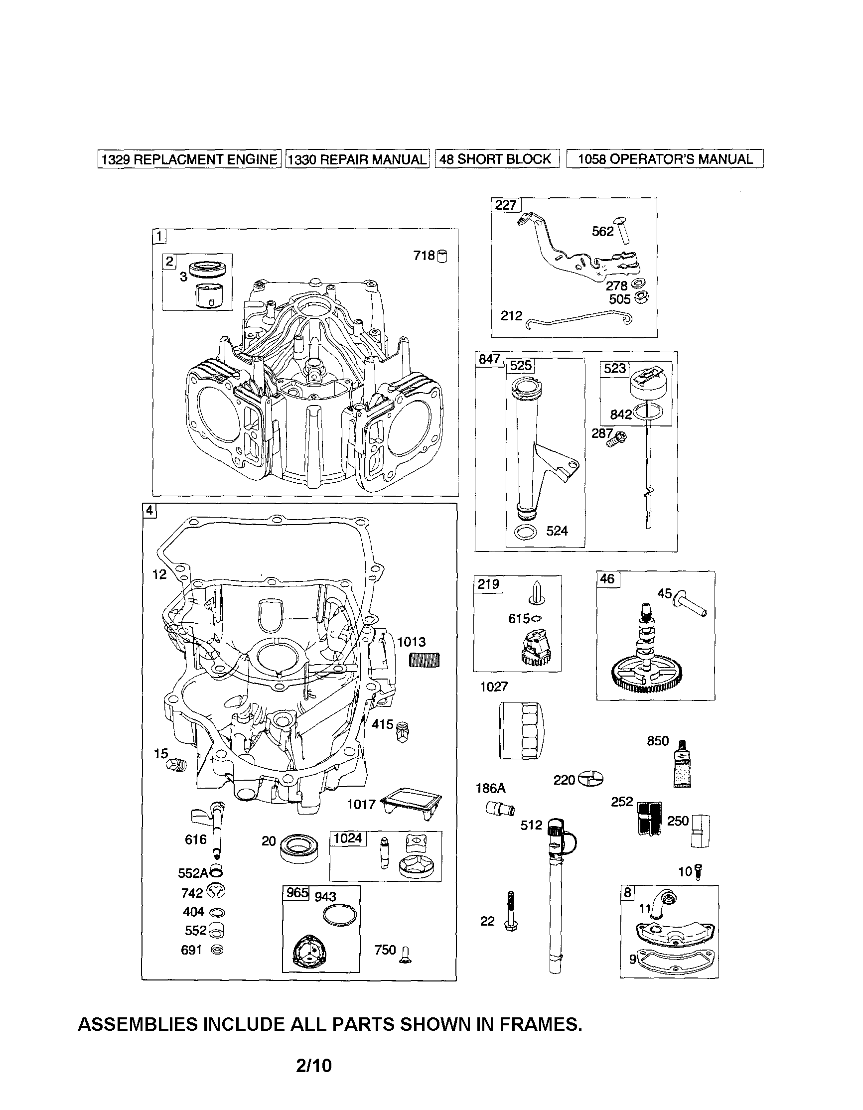 MTD 13AR91PS299 cylinder/sump diagram