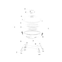 BBQ-Pro 16307 charcoal grill diagram