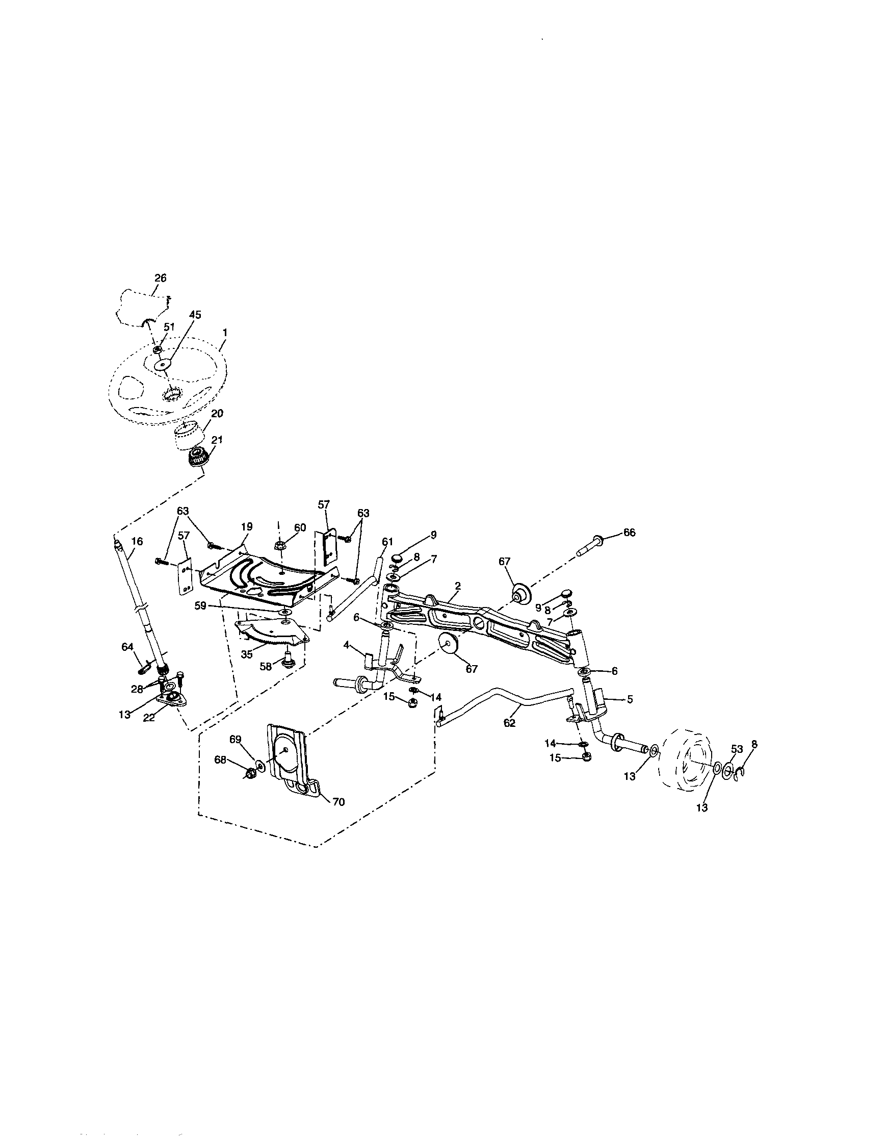 Craftsman 917253691 steering diagram