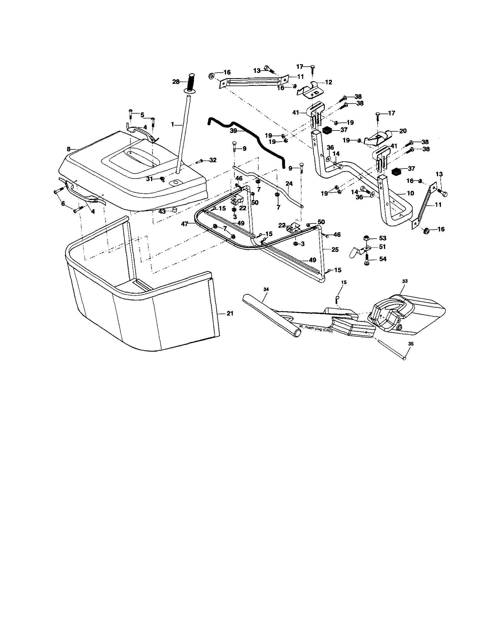 Craftsman 917254181 bagger diagram