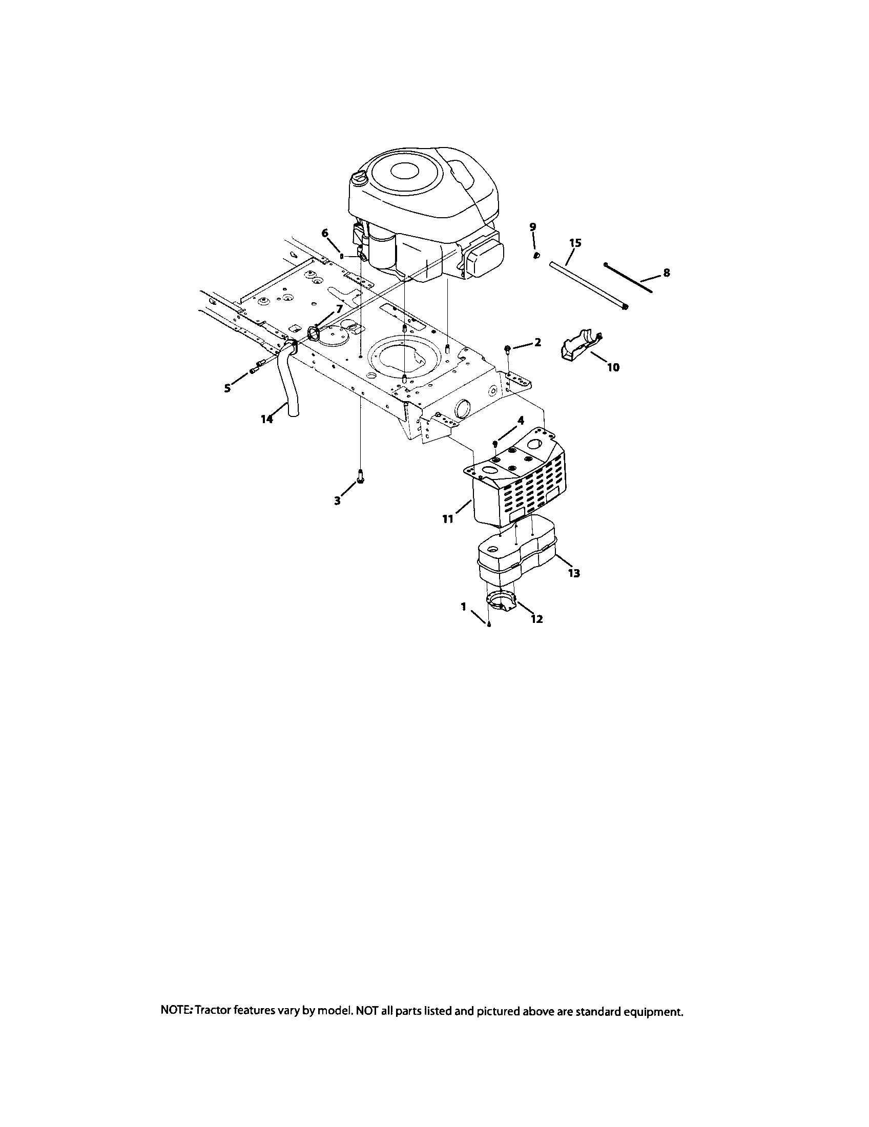 MTD 13AC762F000 b&s model with low muffler diagram