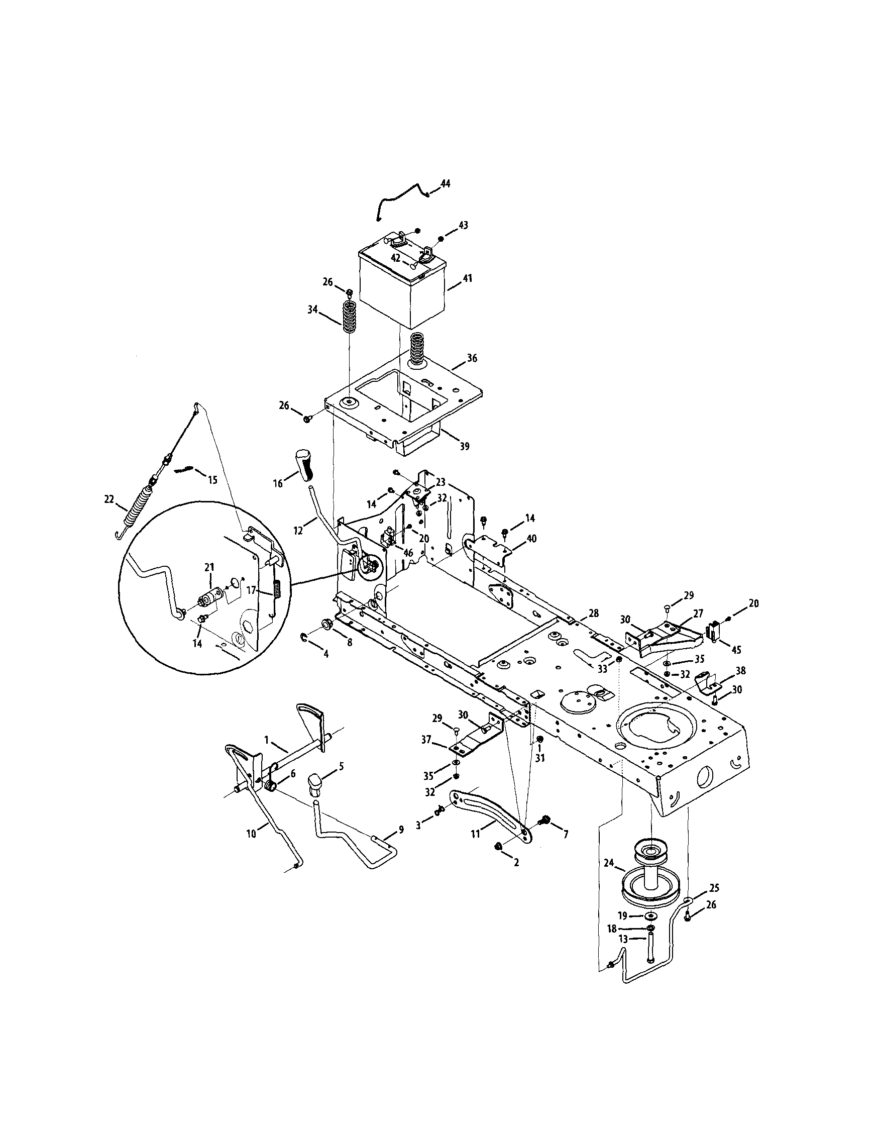 Craftsman 247289020 frame diagram