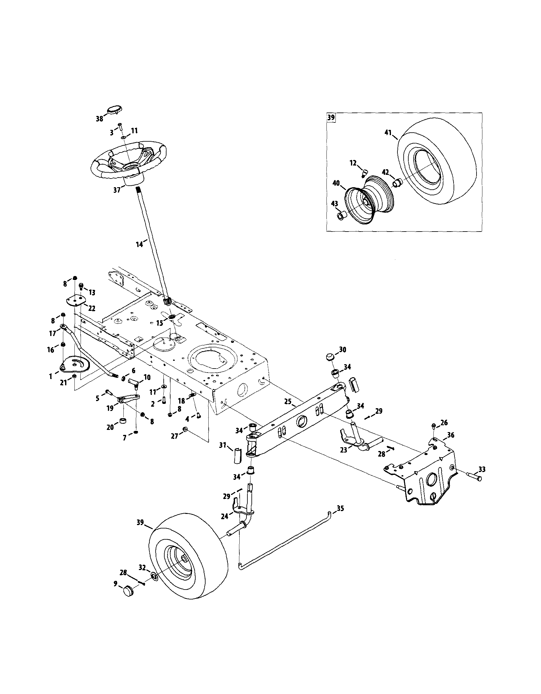 Craftsman 247289020 steering diagram