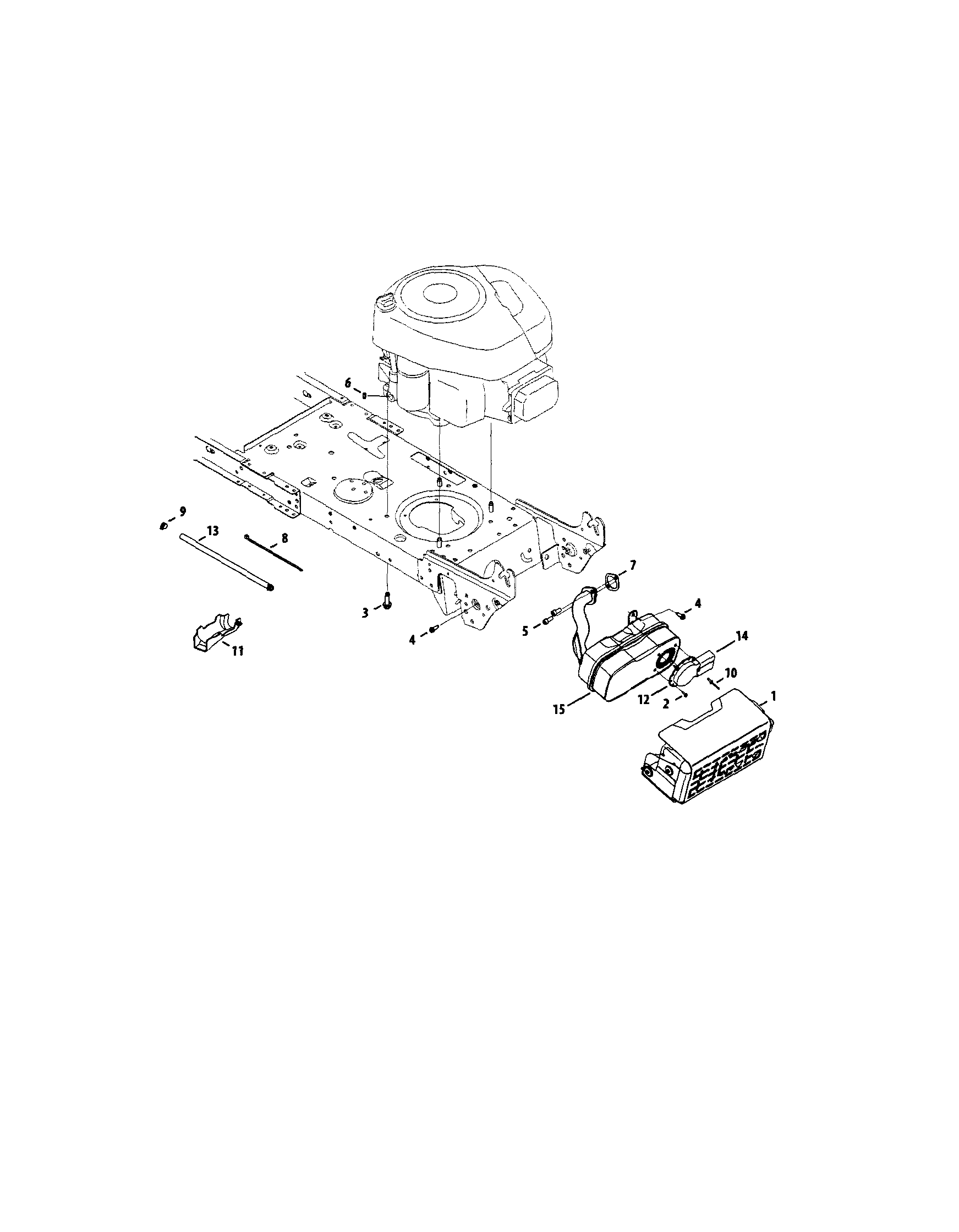 Craftsman 247289020 muffler - engine diagram