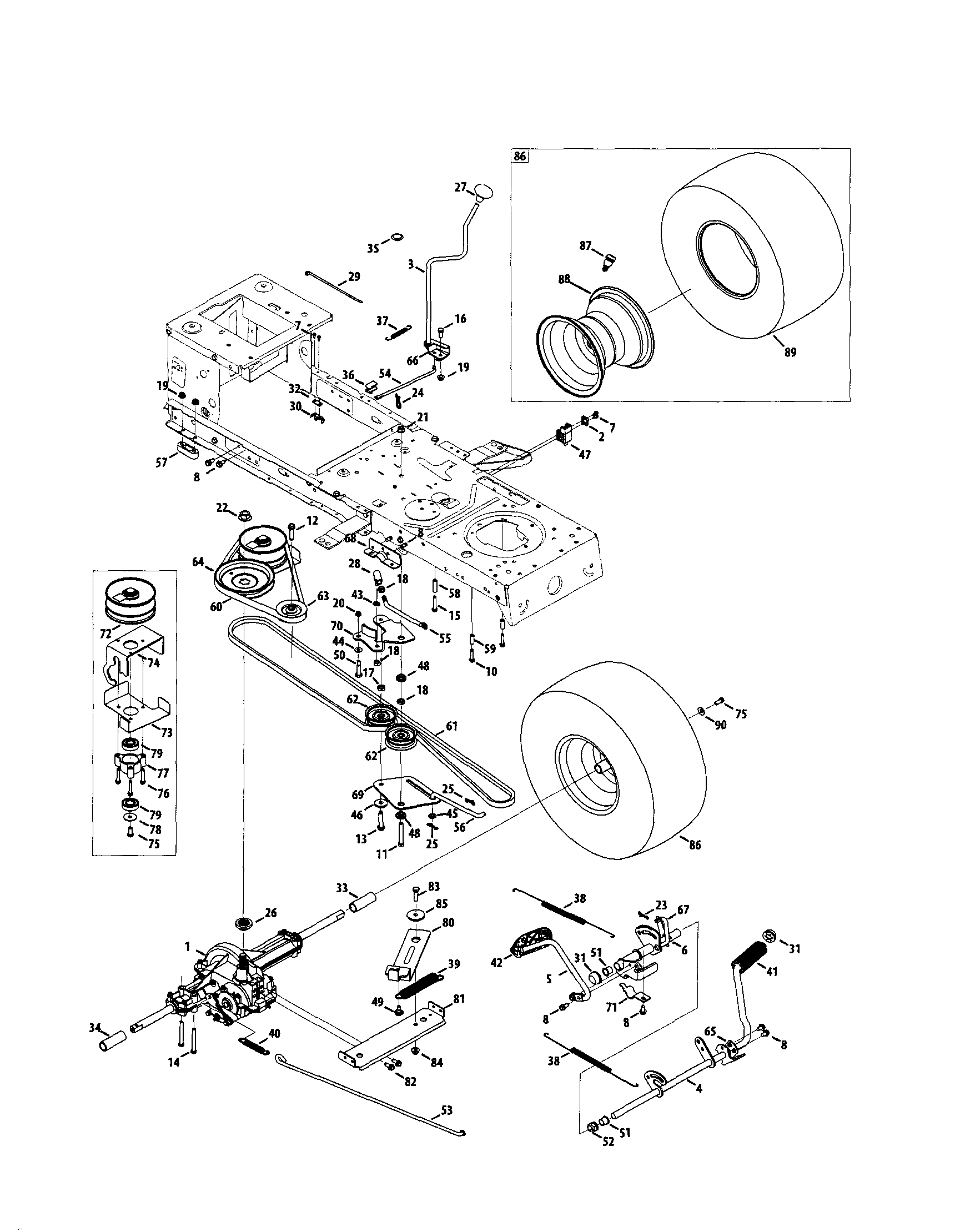Kmart 01638047-9 transmission drive diagram