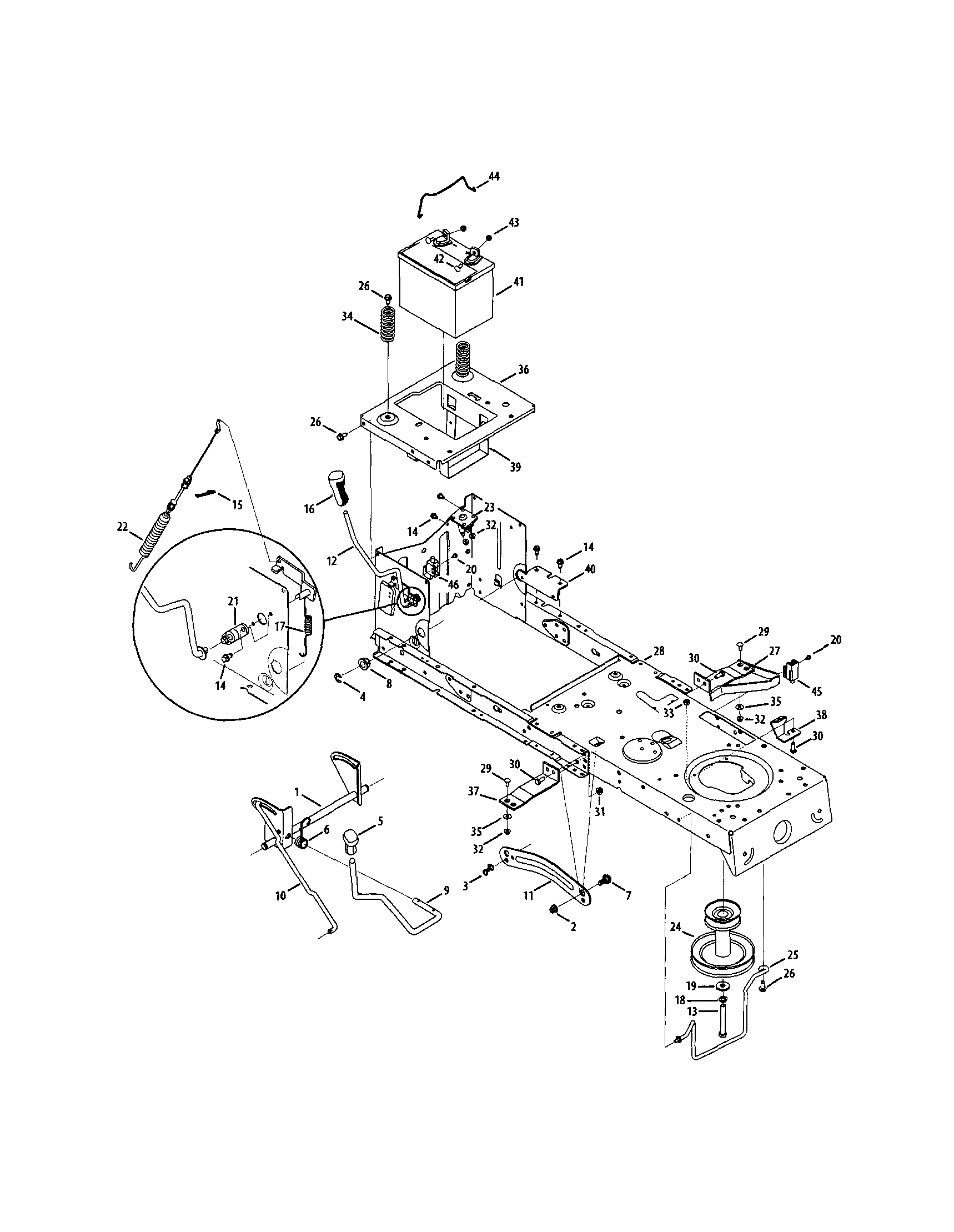 MTD 13AN771S299 frame diagram