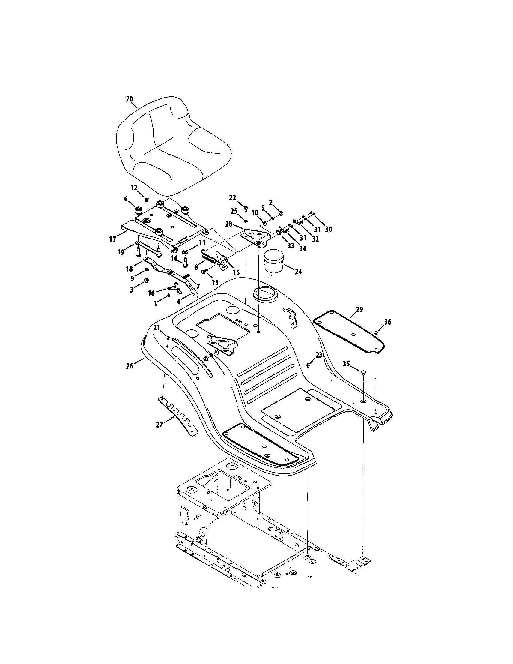 MTD 13AL78SS299 seat diagram