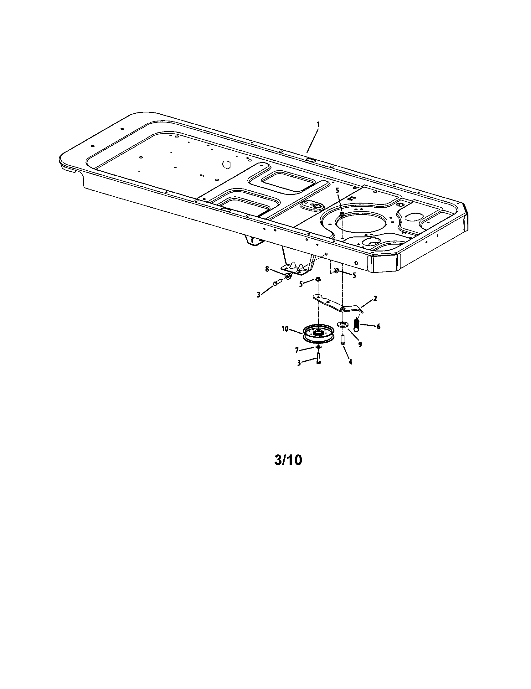 Cub Cadet RZT SERIES frame/drive idler diagram