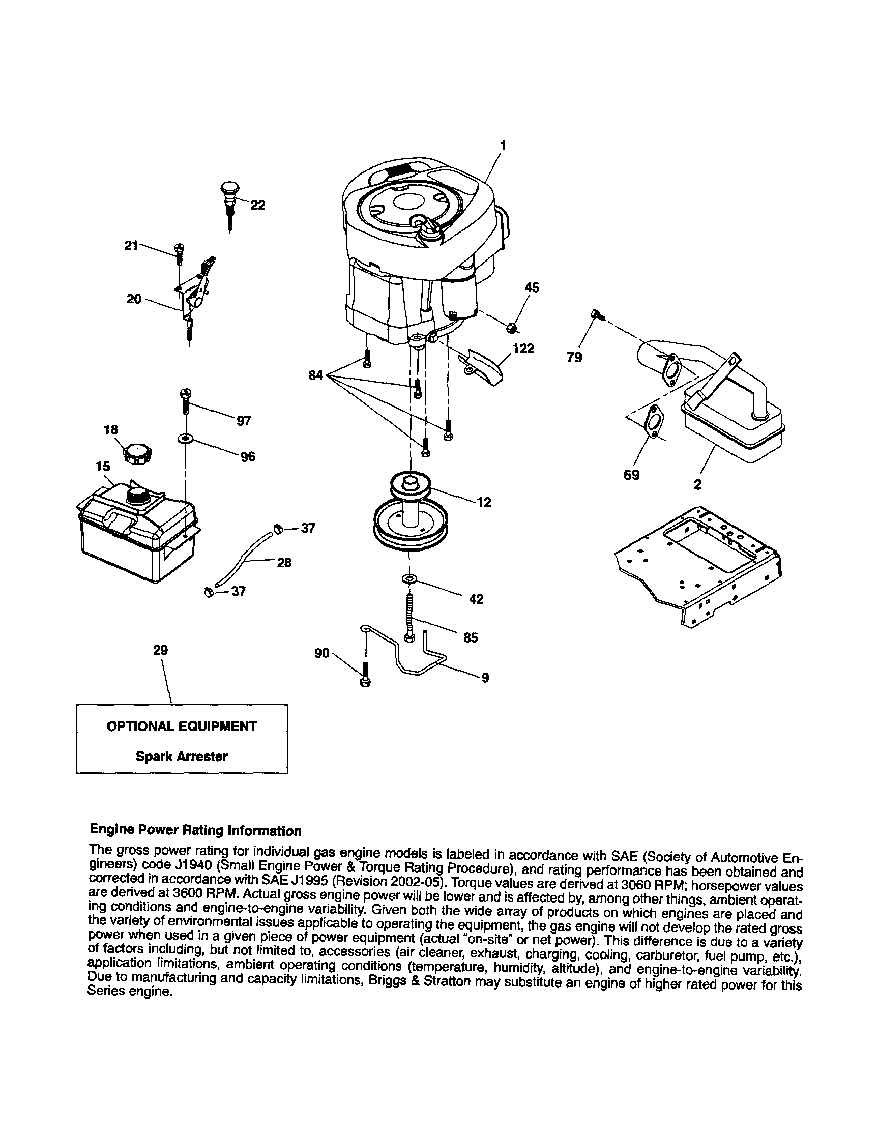 Snapper 2167519B (7800174) engine diagram