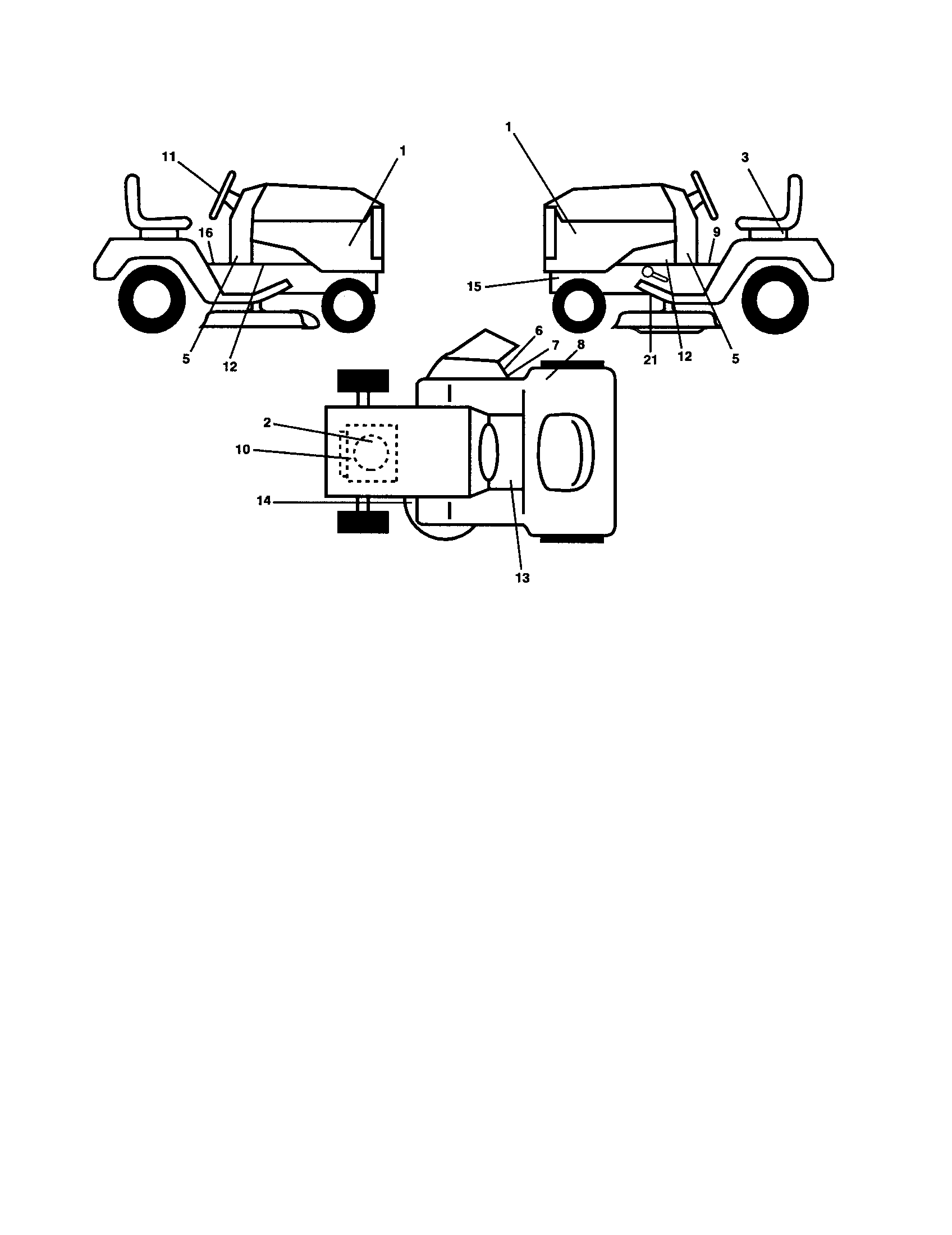 Snapper 2167519B (7800174) decals diagram