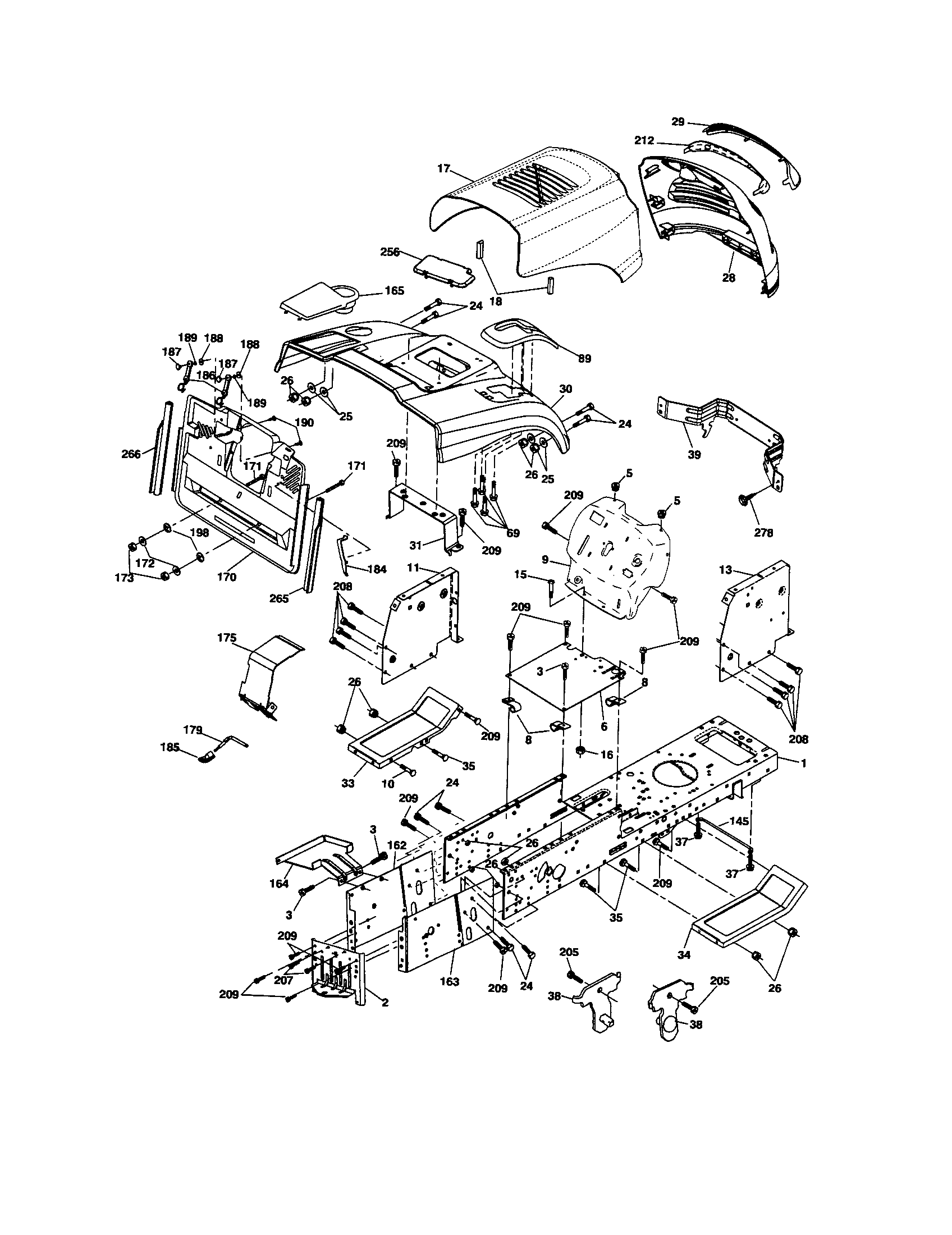 Craftsman 917253751 chassis and enclosures diagram