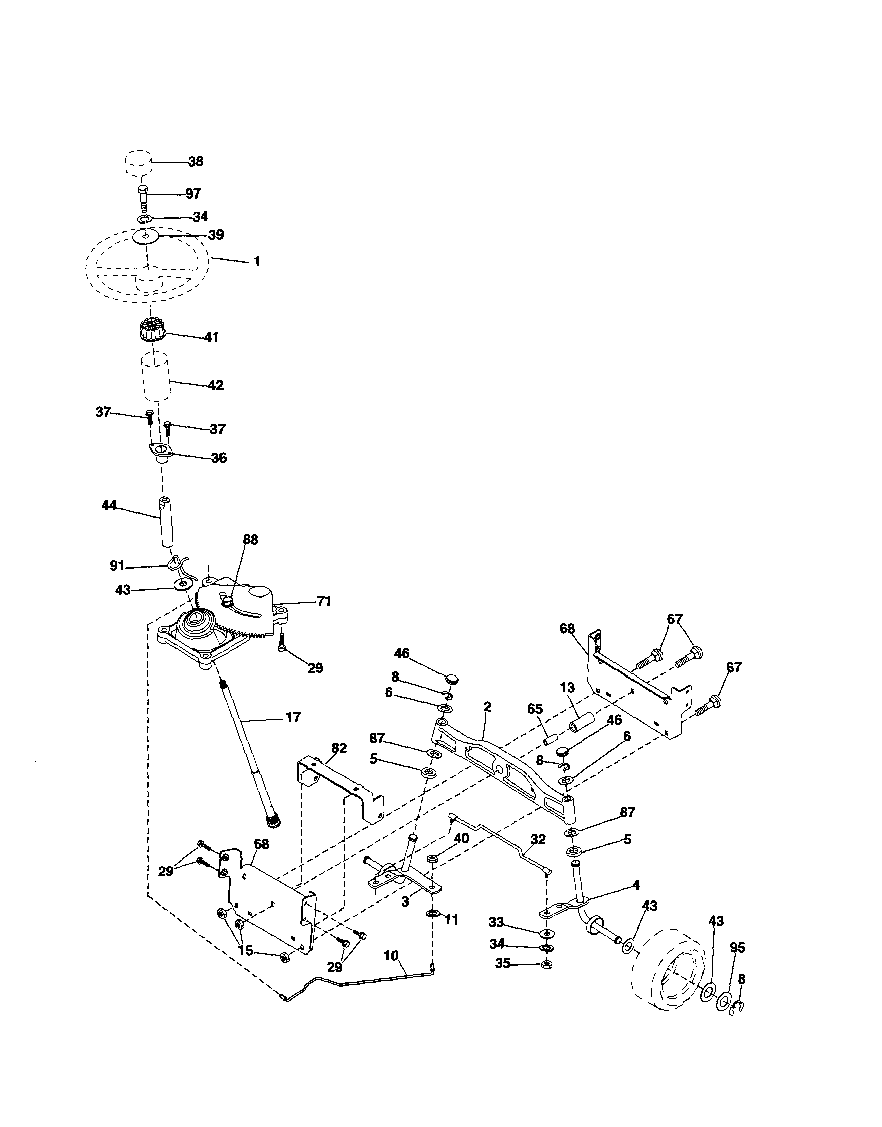 Craftsman 917253751 steering diagram