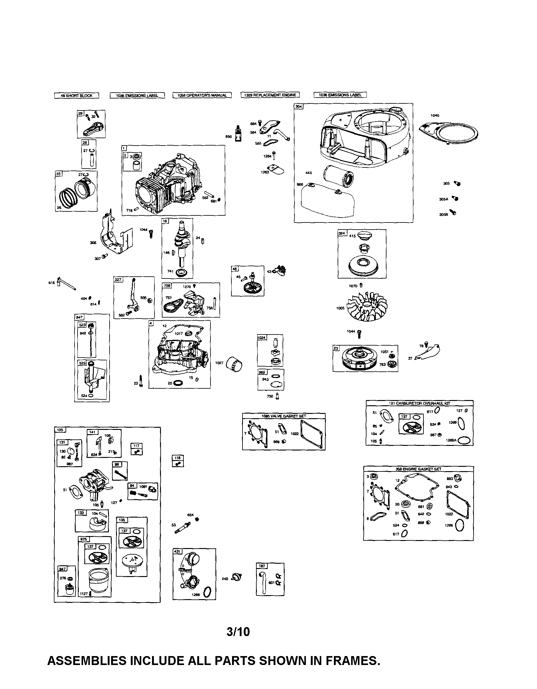 Craftsman 917254182 cylinder/crankshaft/crankcase diagram