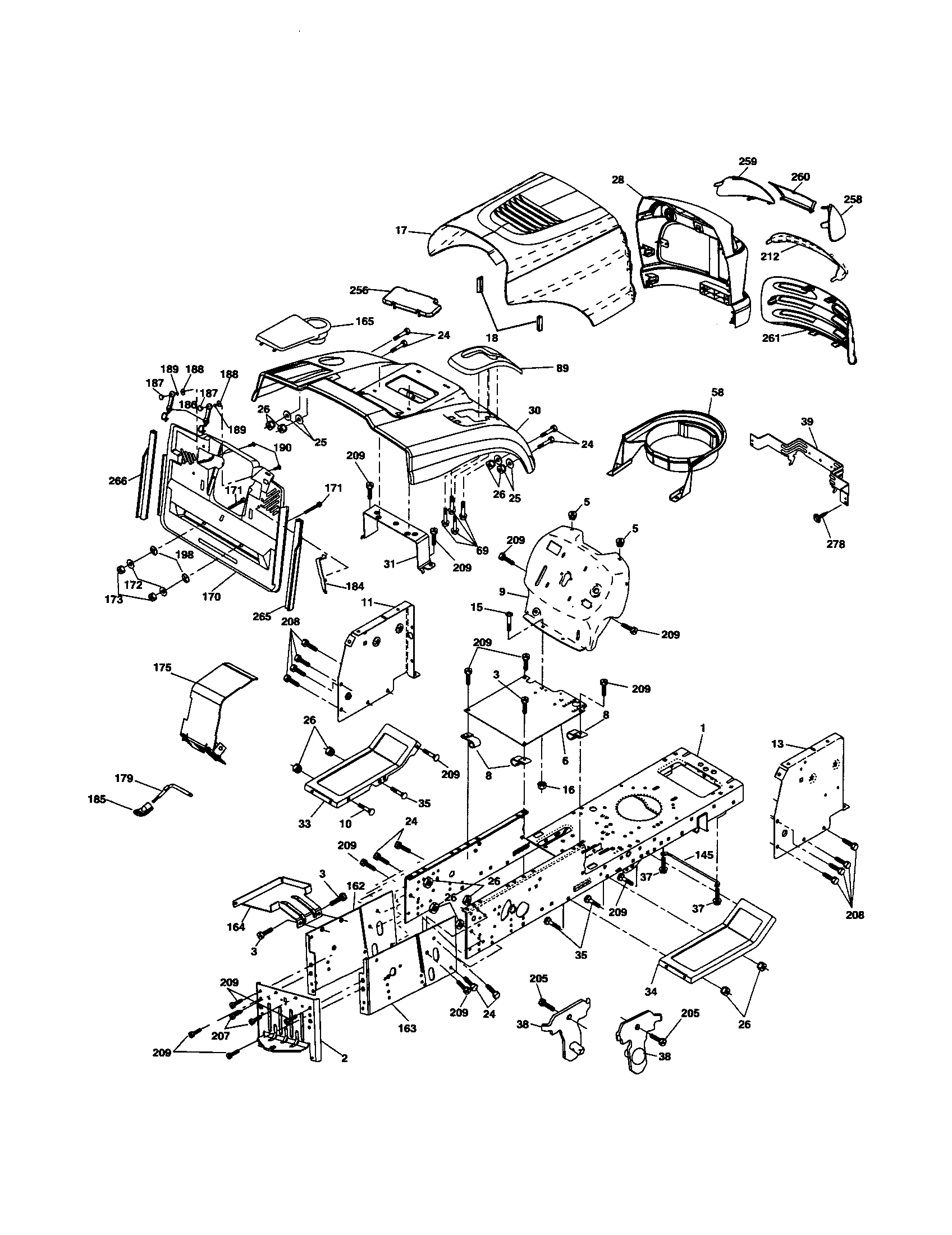 Craftsman 917254211 chassis and enclosures diagram