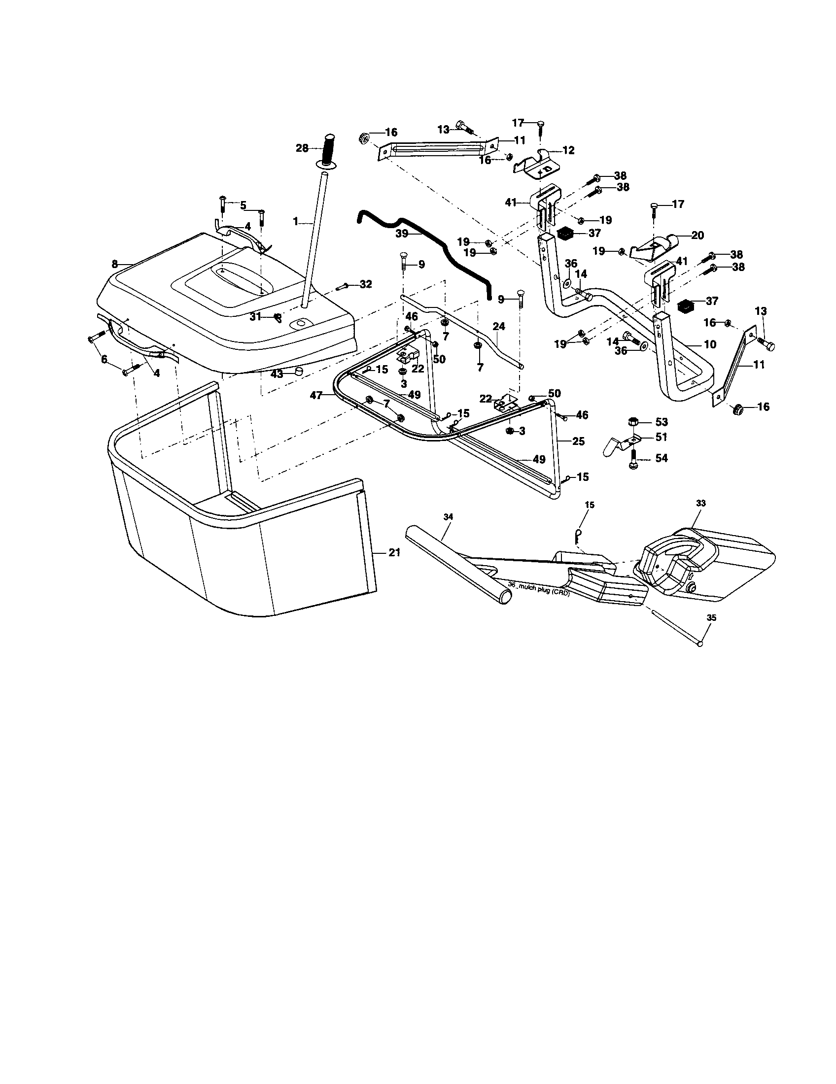 Craftsman 917254211 bagger diagram