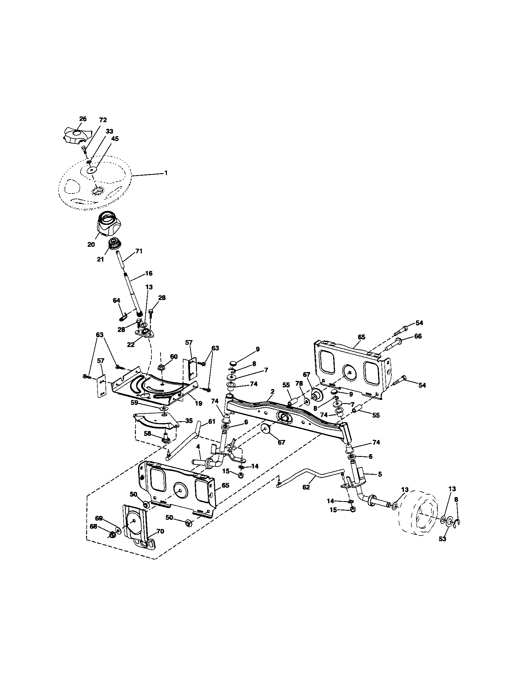 Craftsman 917253630 steering diagram