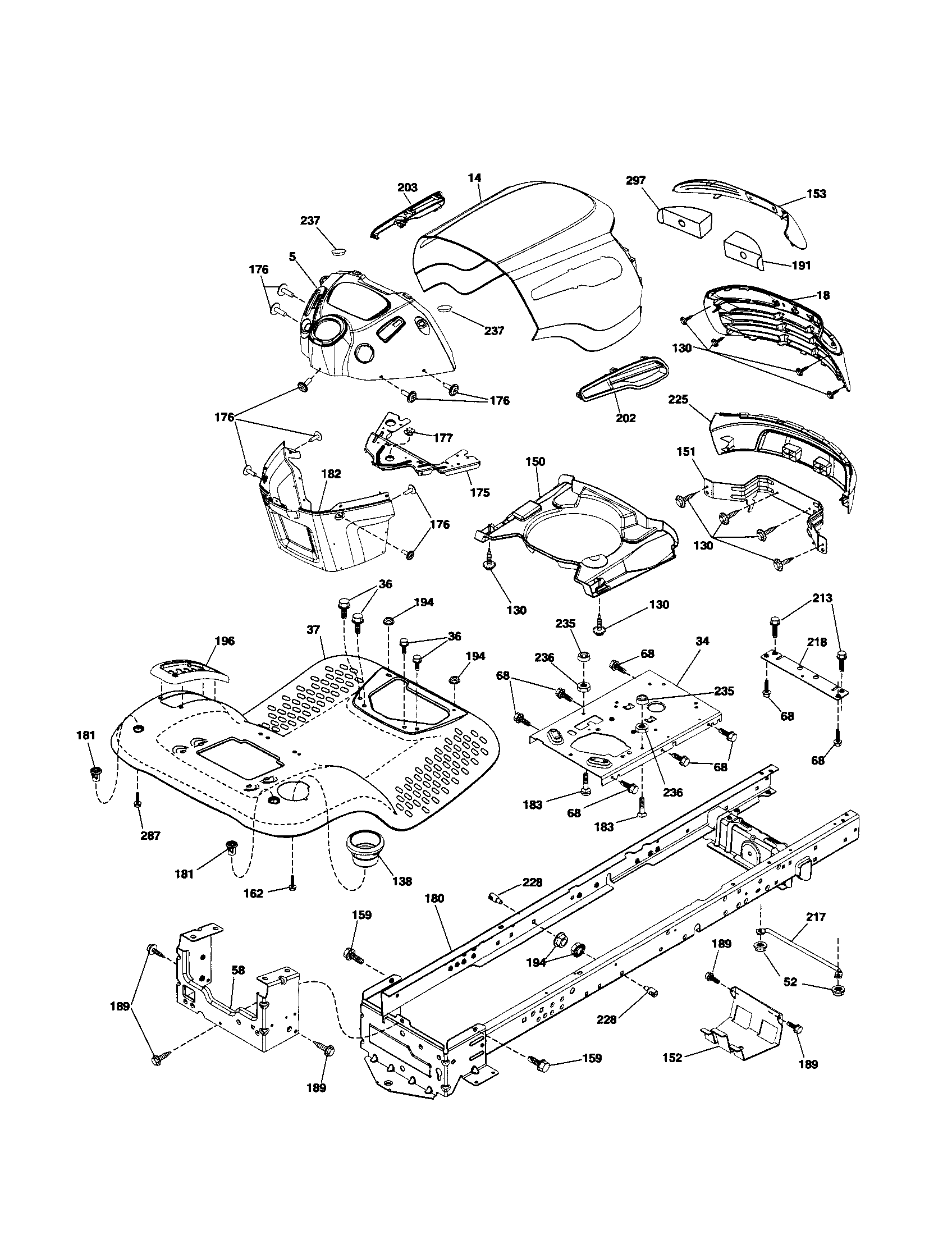 Craftsman 917253631 chassis and enclosures diagram