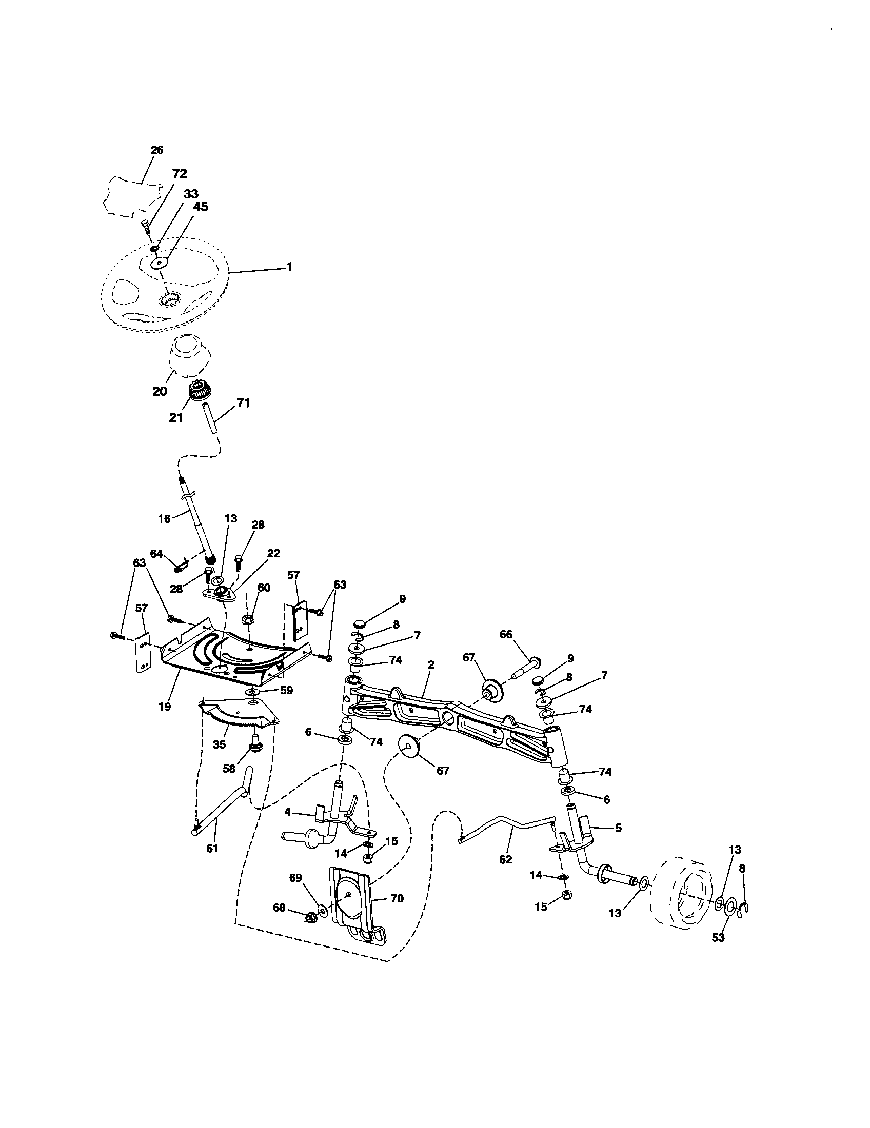 Craftsman 917253631 steering diagram