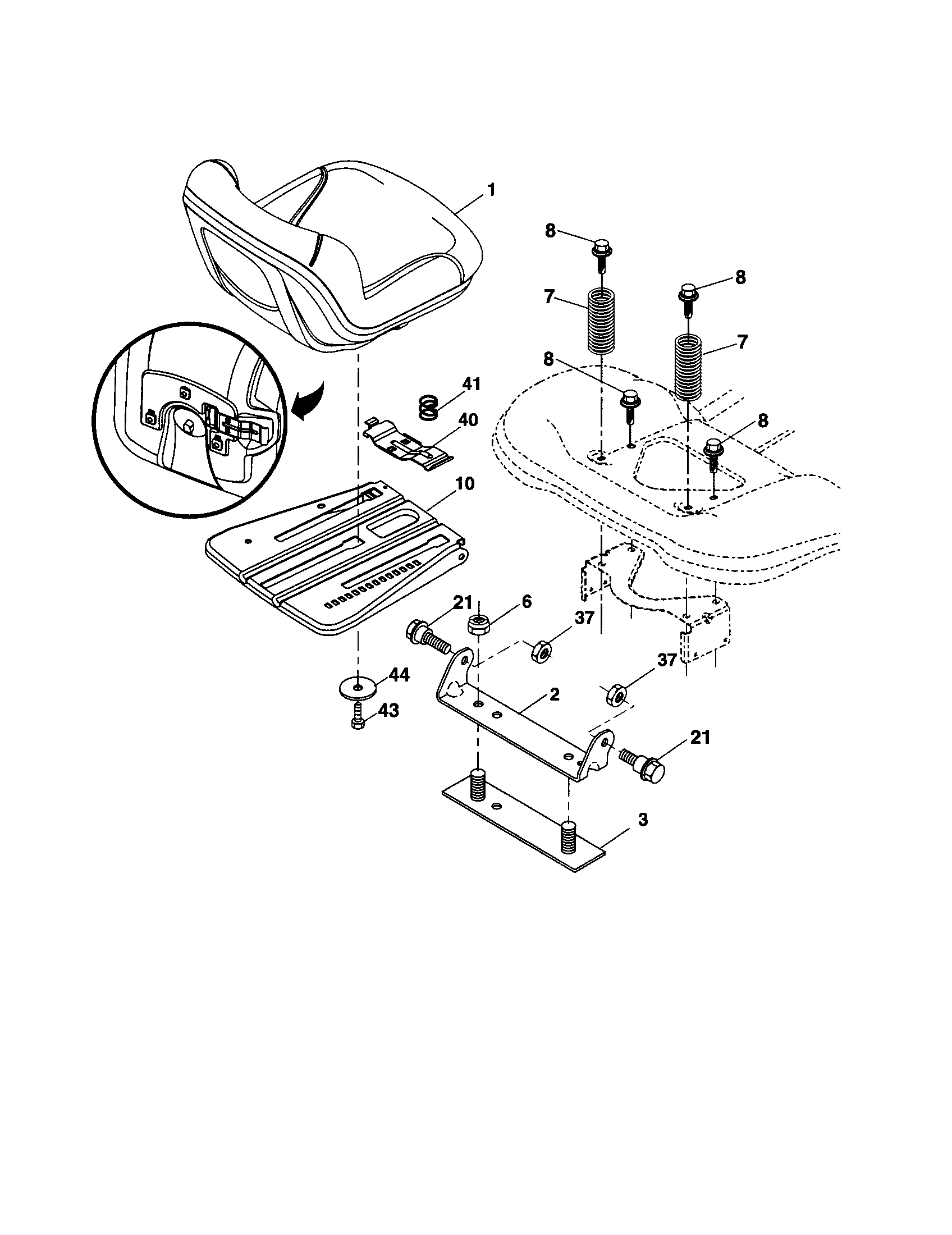 Craftsman 917253631 seat diagram