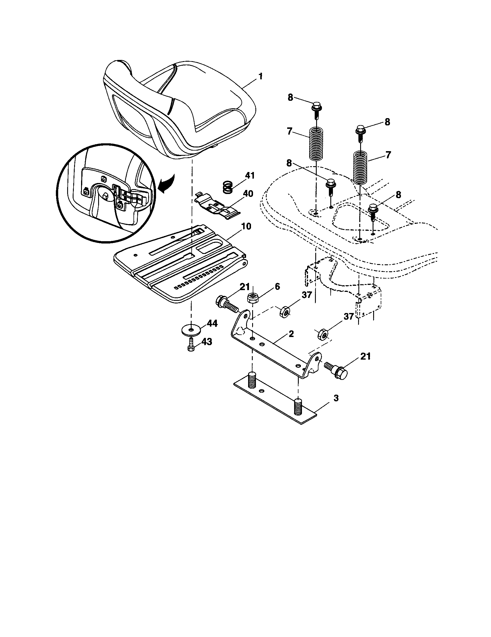 Craftsman 917253640 seat diagram