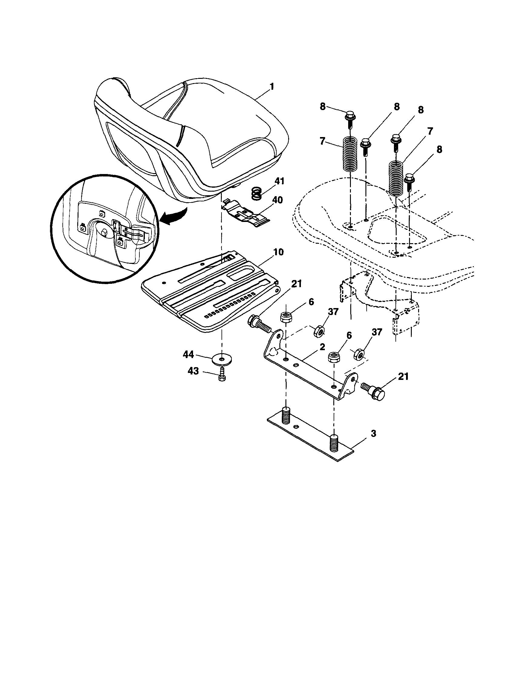 Craftsman 917253700 seat diagram