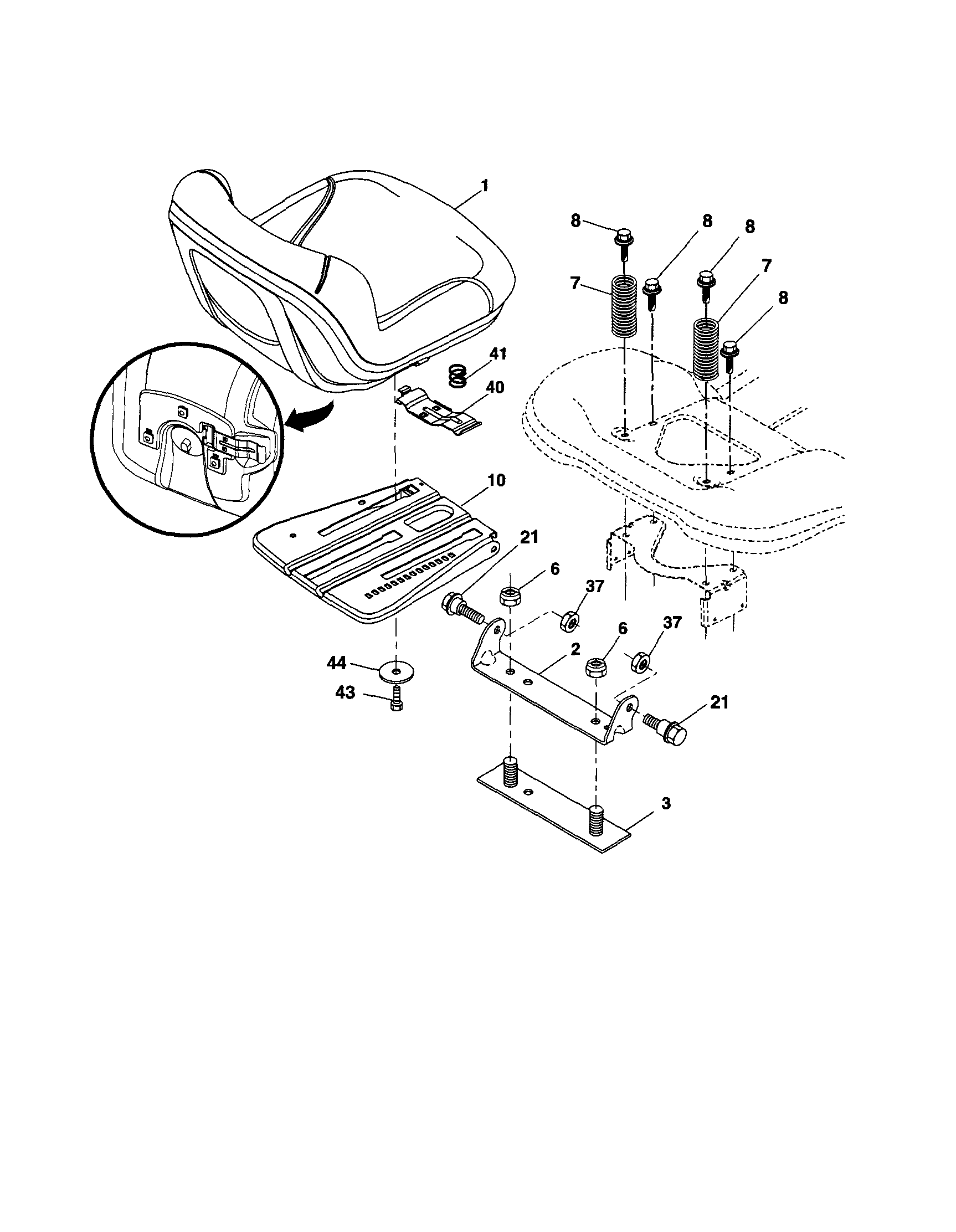 Craftsman 917254030 seat diagram