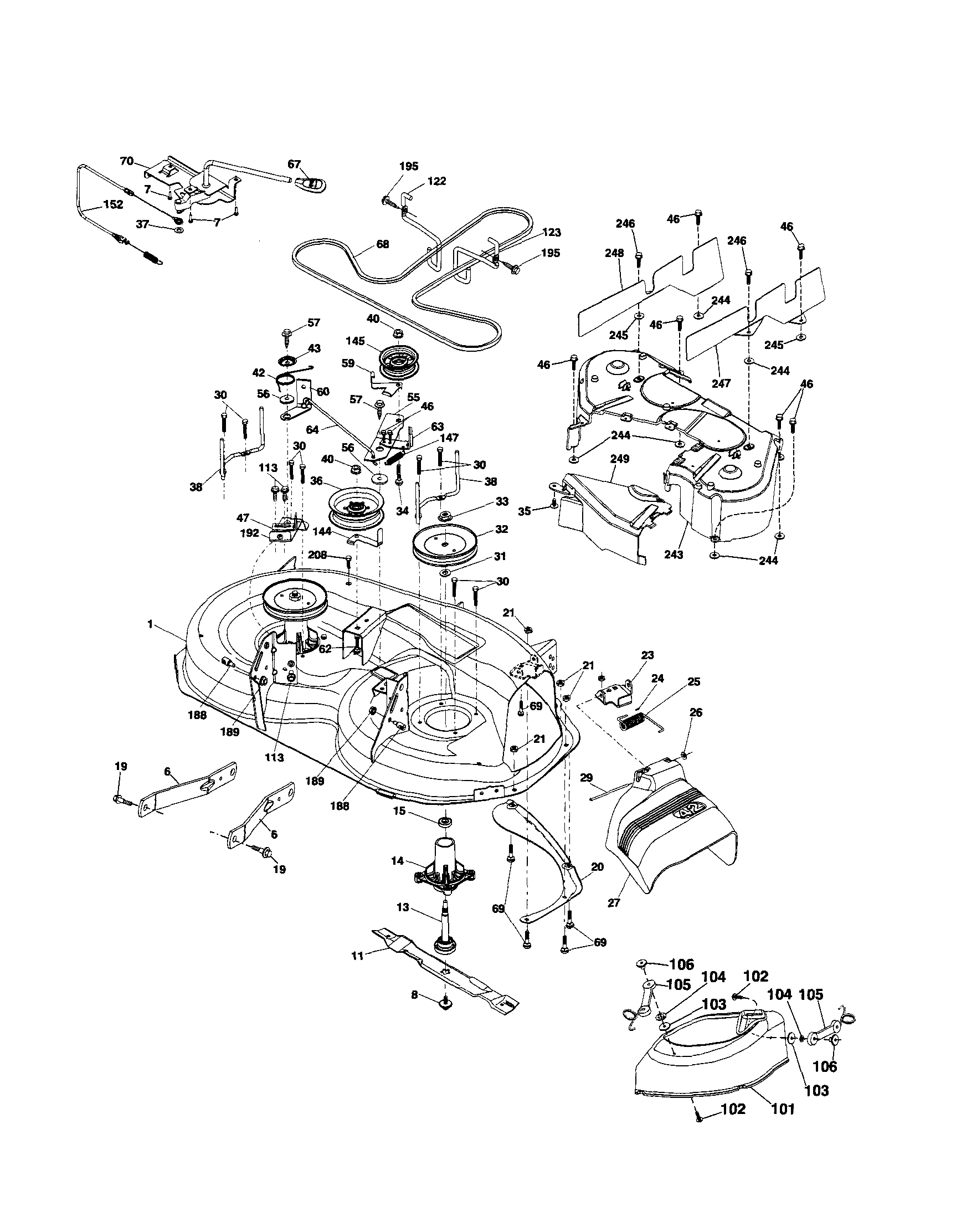 Craftsman 917254030 mower diagram