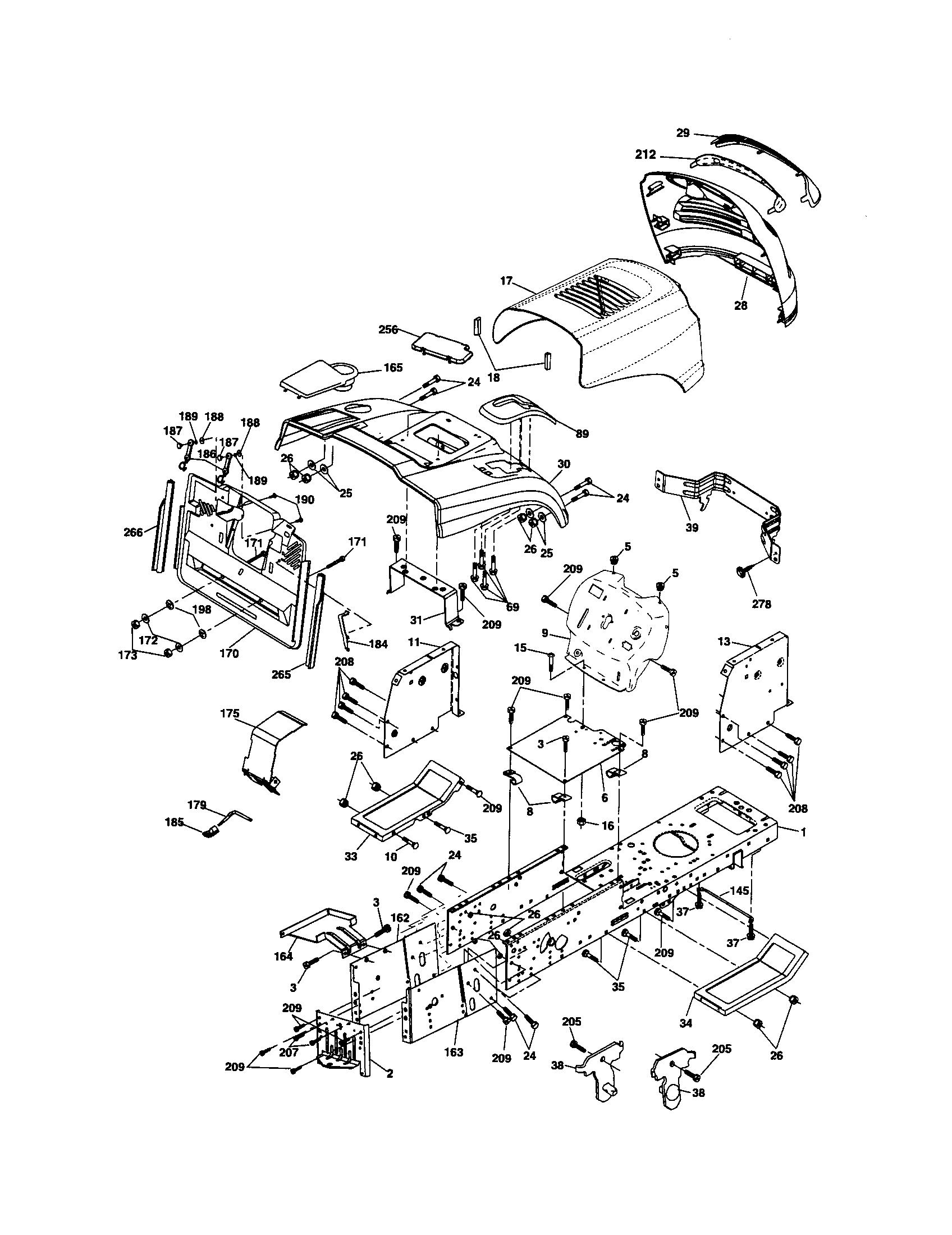 Craftsman 917254161 chassis & enclosures diagram