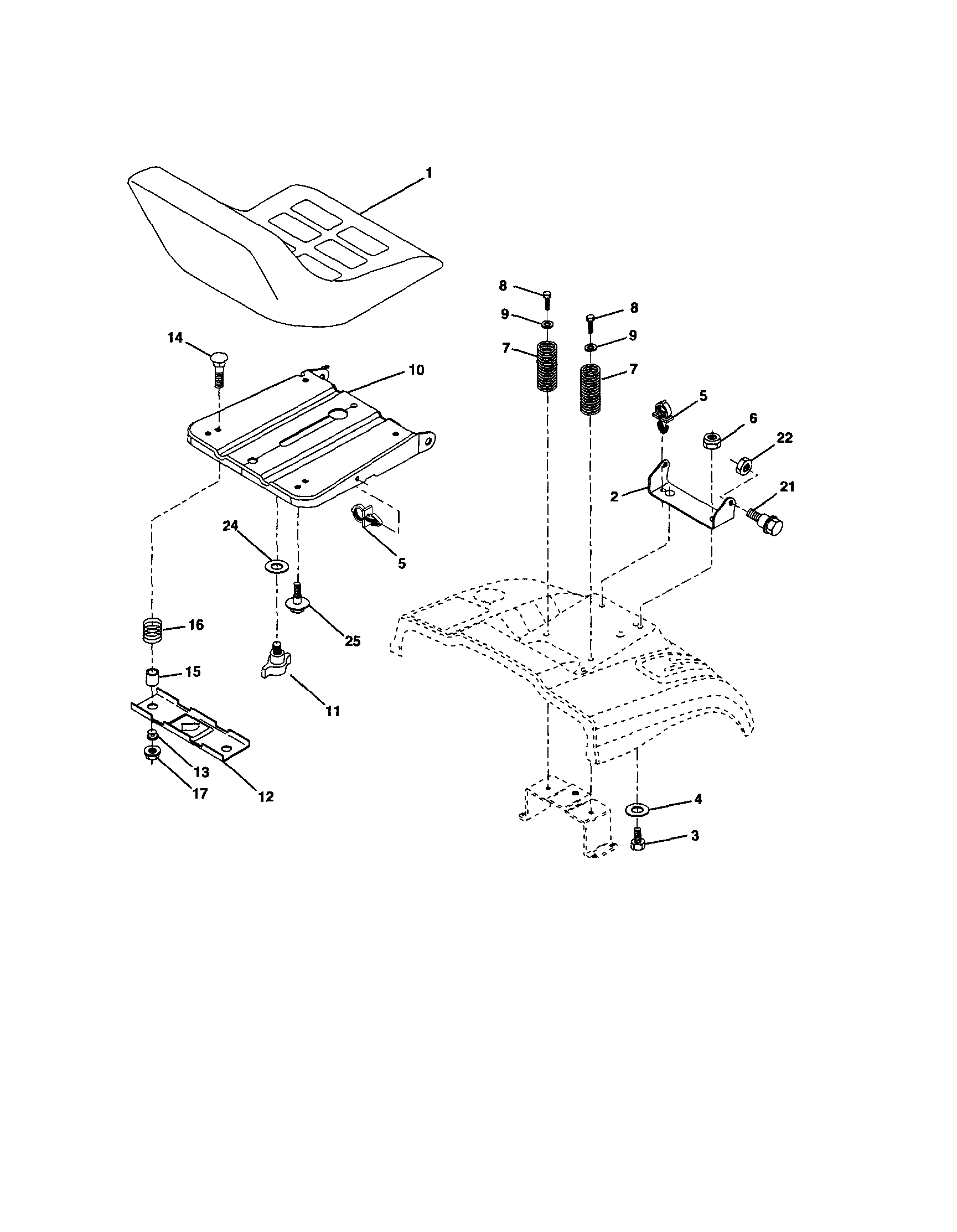 Craftsman 917254161 seat diagram